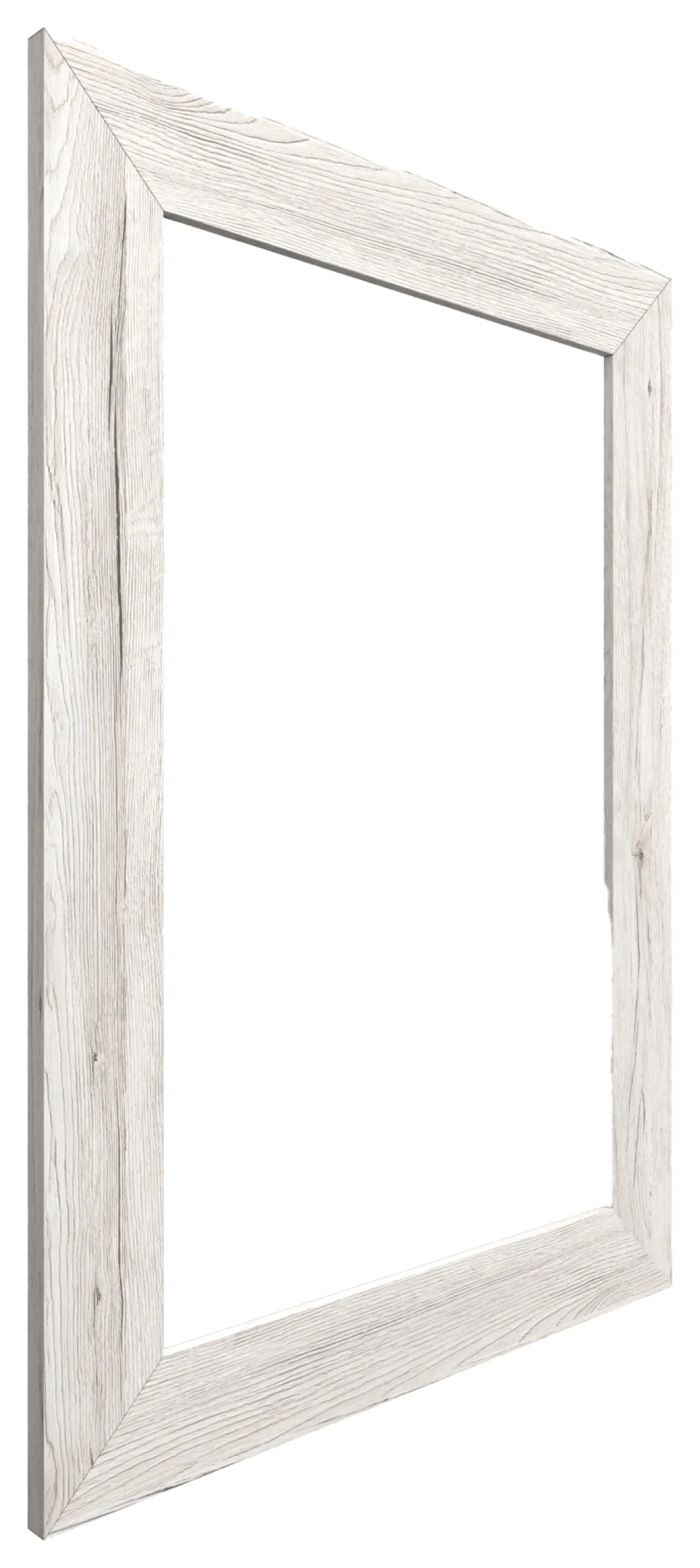 Lustro ścienne Hausly 86x60 cm białe drewno - Image 2
