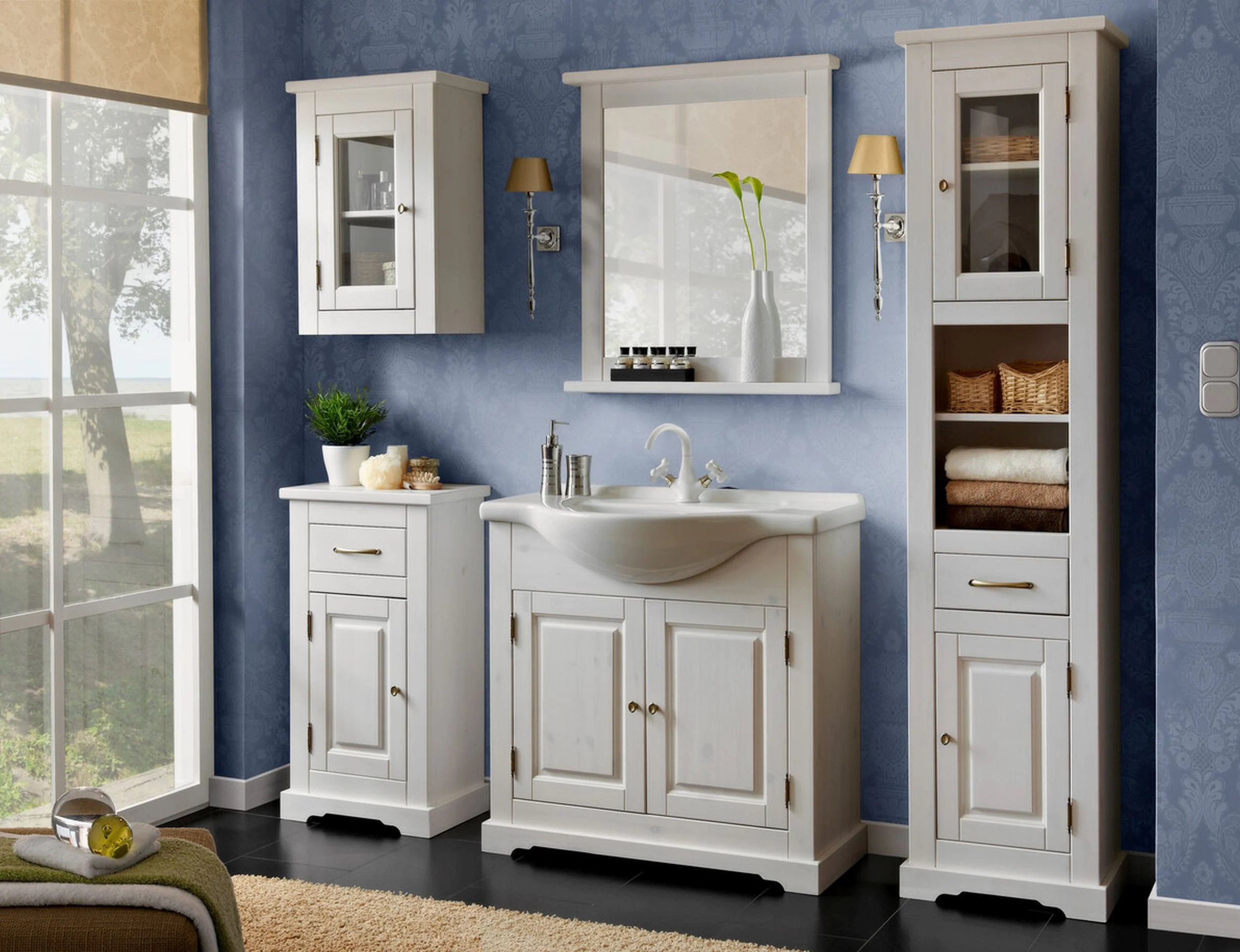 Lustro ścienne Octavia 80x70 cm w białej ramie - Image 2