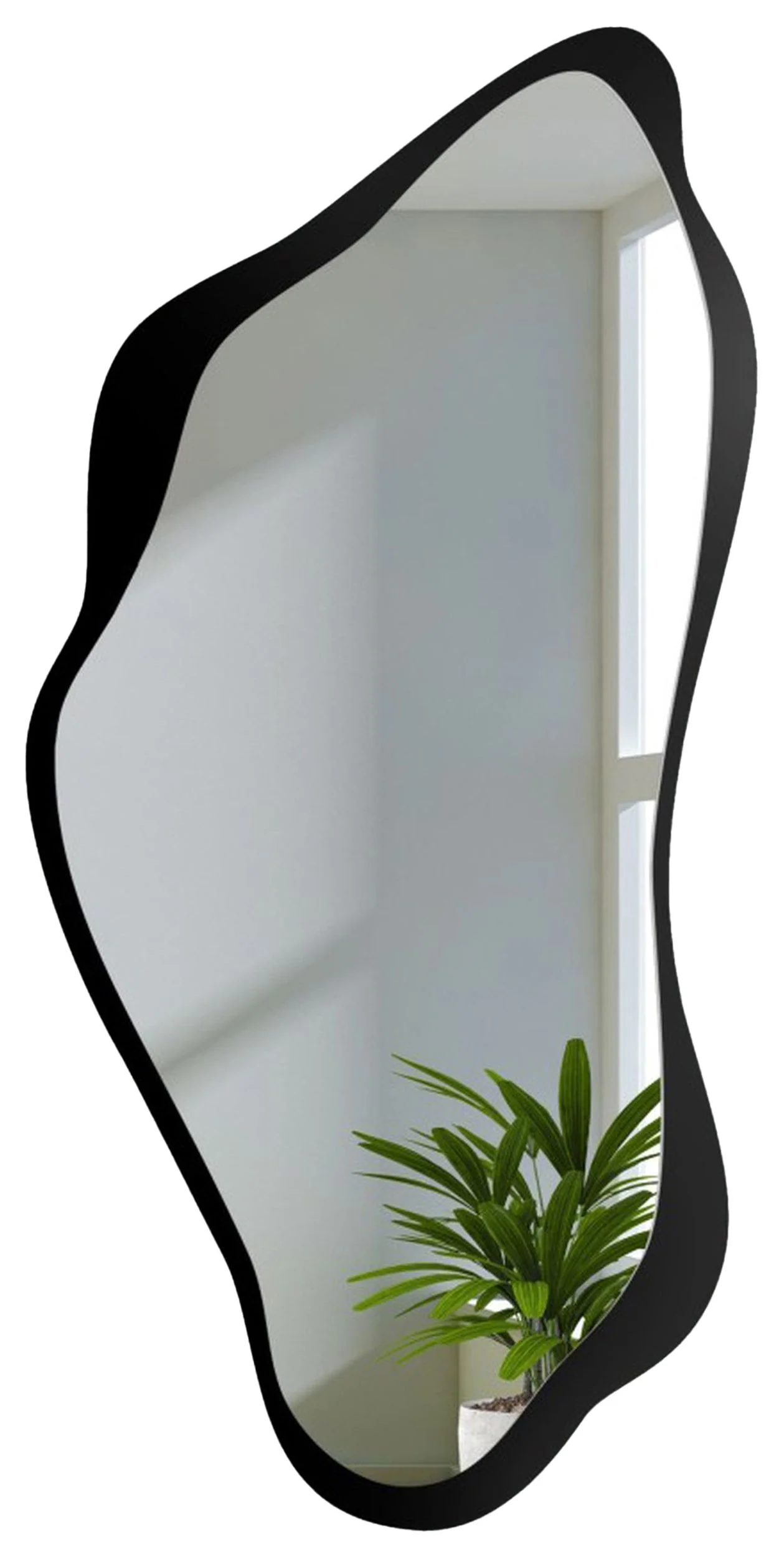 Lustro ścienne Piena 120x60 cm w czarnej ramie pionowe