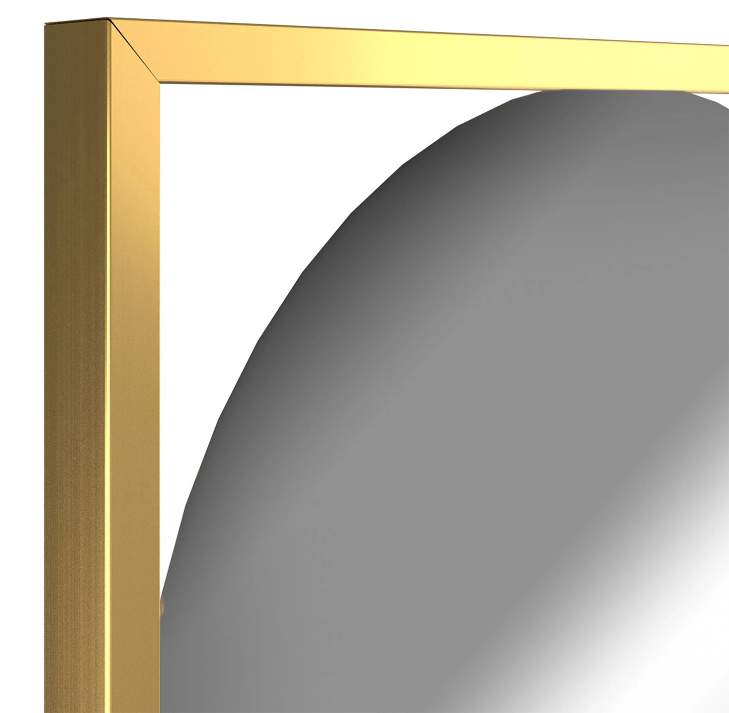 Lustro ścienne Thelmen 132x37 cm w złotej ramie - Image 6