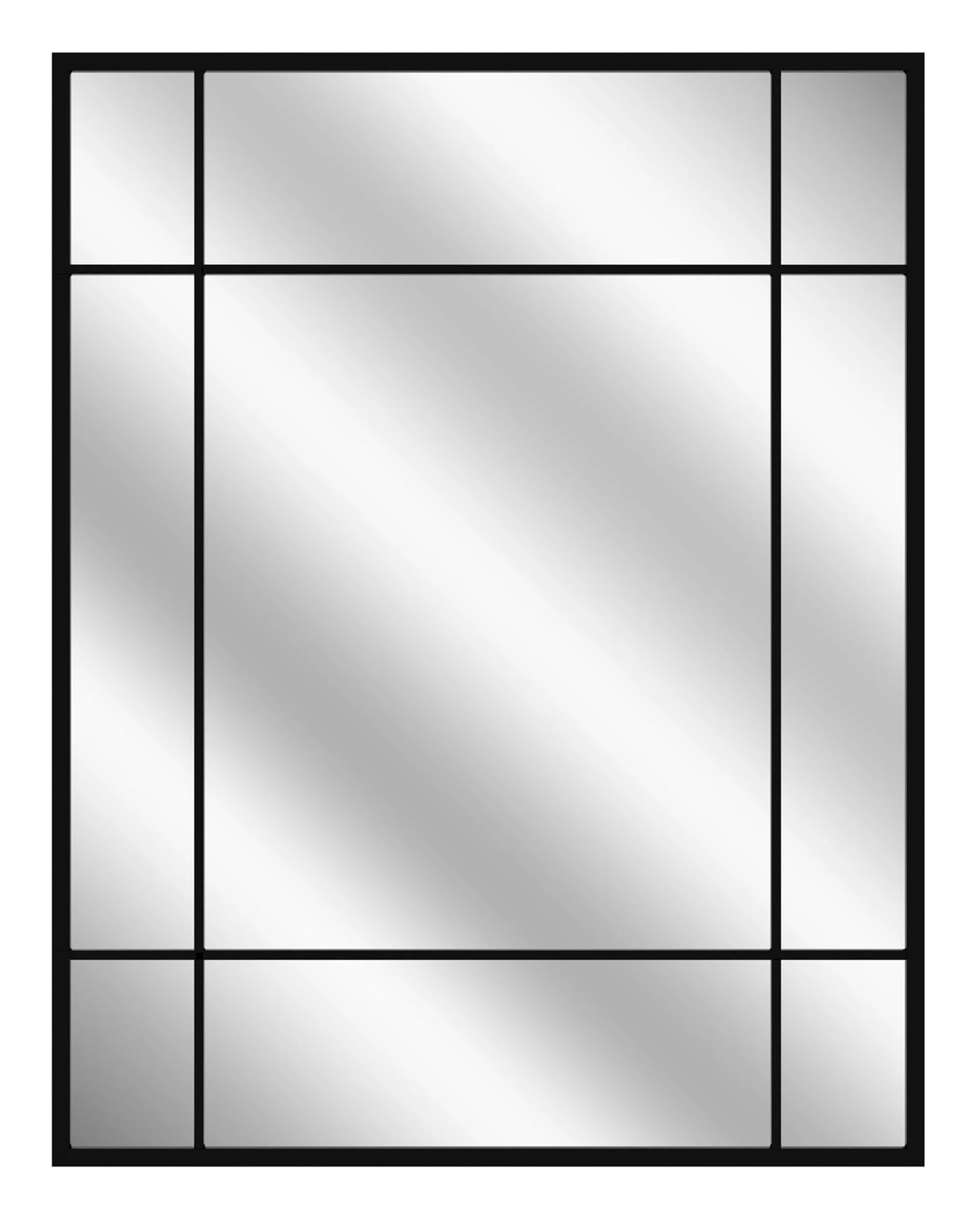 Lustro ścienne Villary 95x69 cm ze szprosami czarne - Image 4