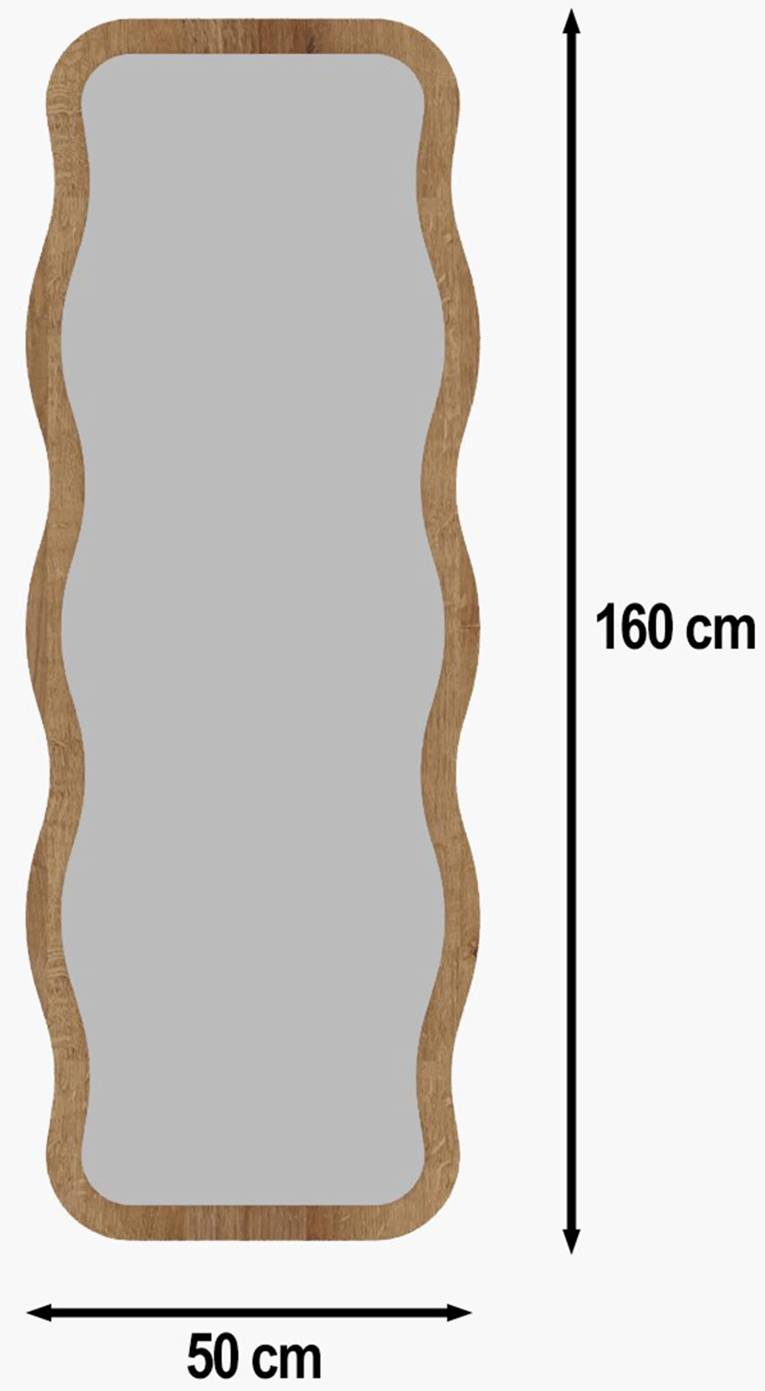 Lustro stojące Aror 160x50 cm w brązowej ramie - Image 5