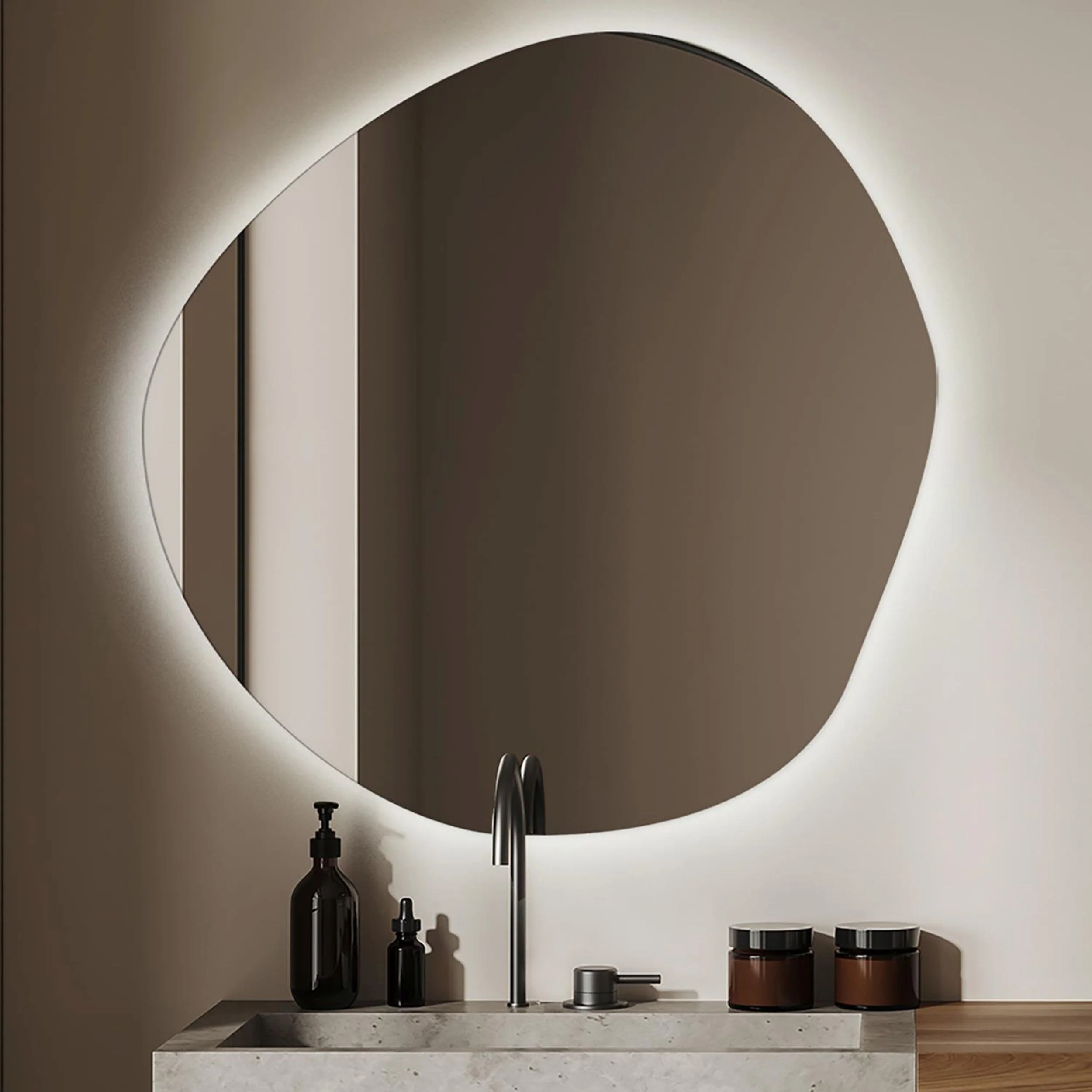 Lustro wiszące Chmurka z podświetleniem LED 68 cm - Image 6