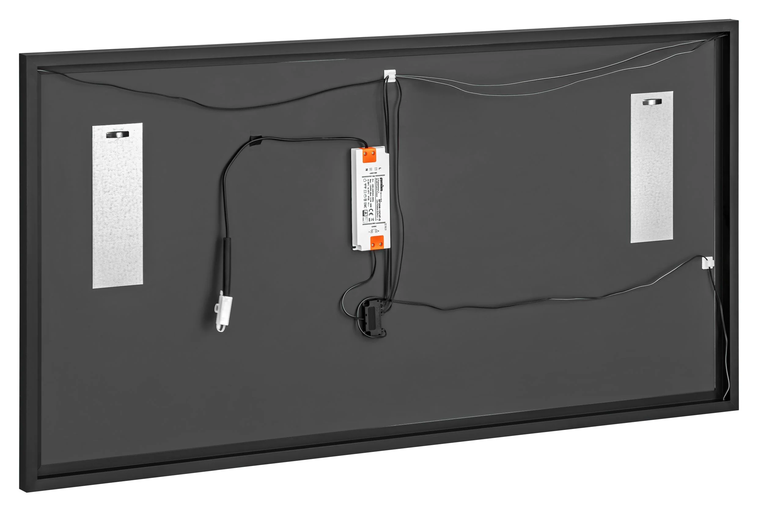 Lustro z podświetleniem LED Alice 123x68 cm w grafitowej ramie - Image 4