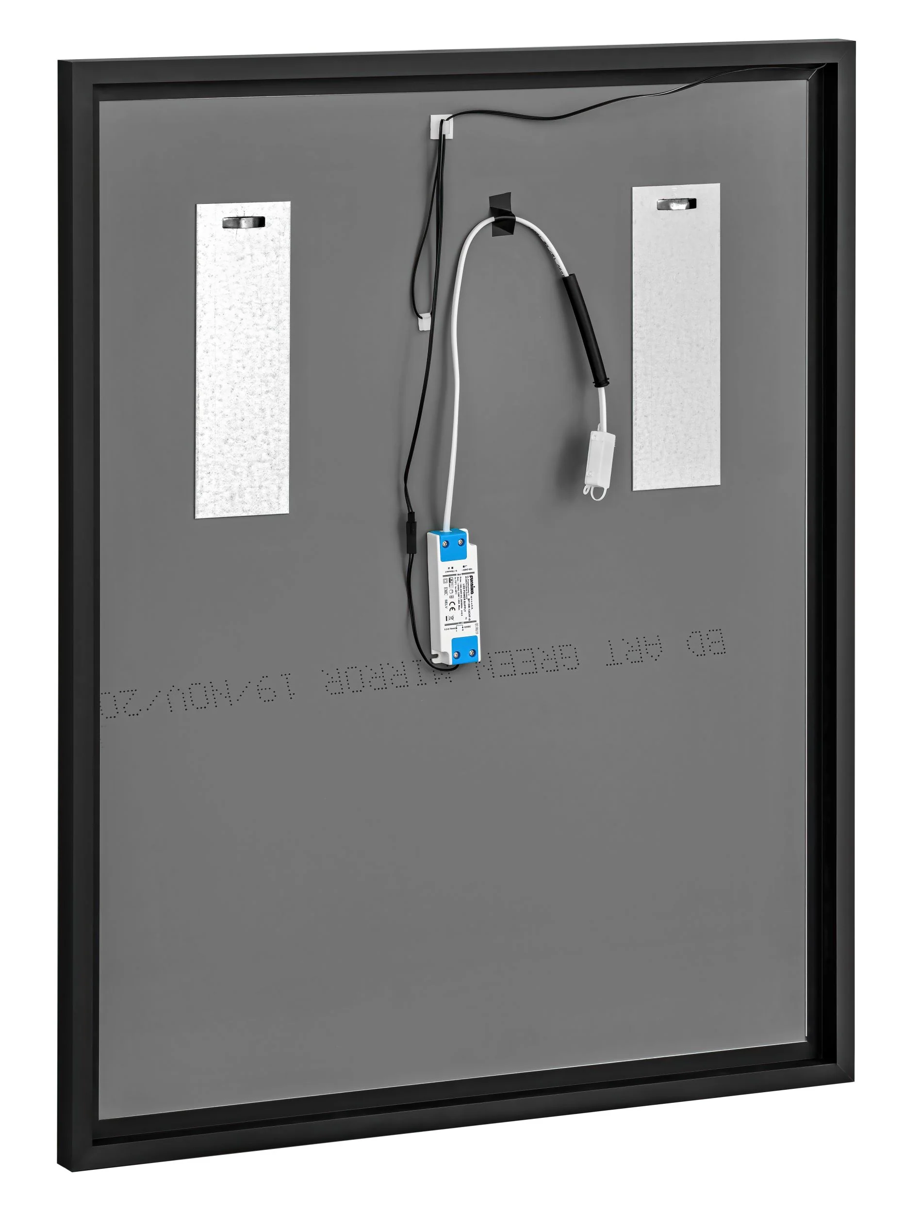 Lustro z podświetleniem LED Alice 83x68 cm w grafitowej ramie - Image 4
