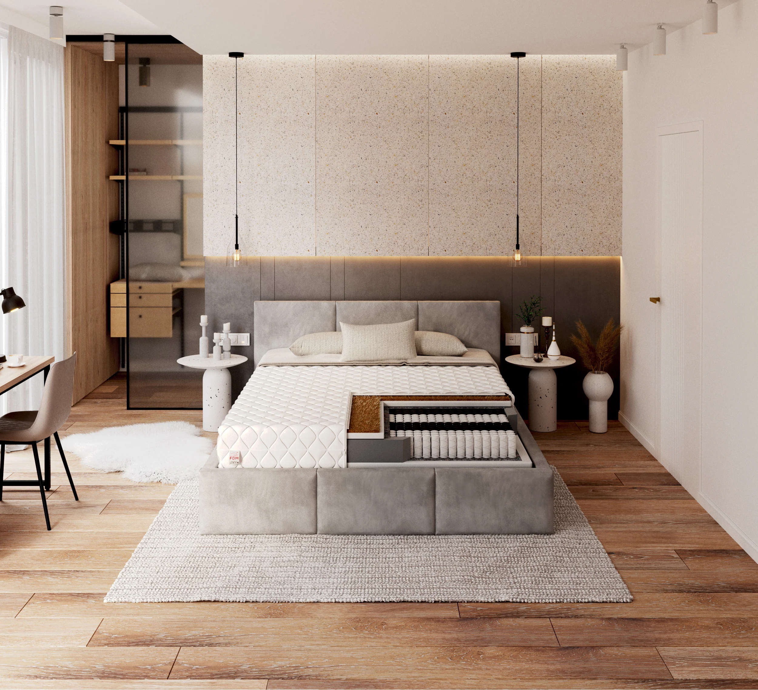 Materac sprężynowy 100x200 cm Micellai - Image 3