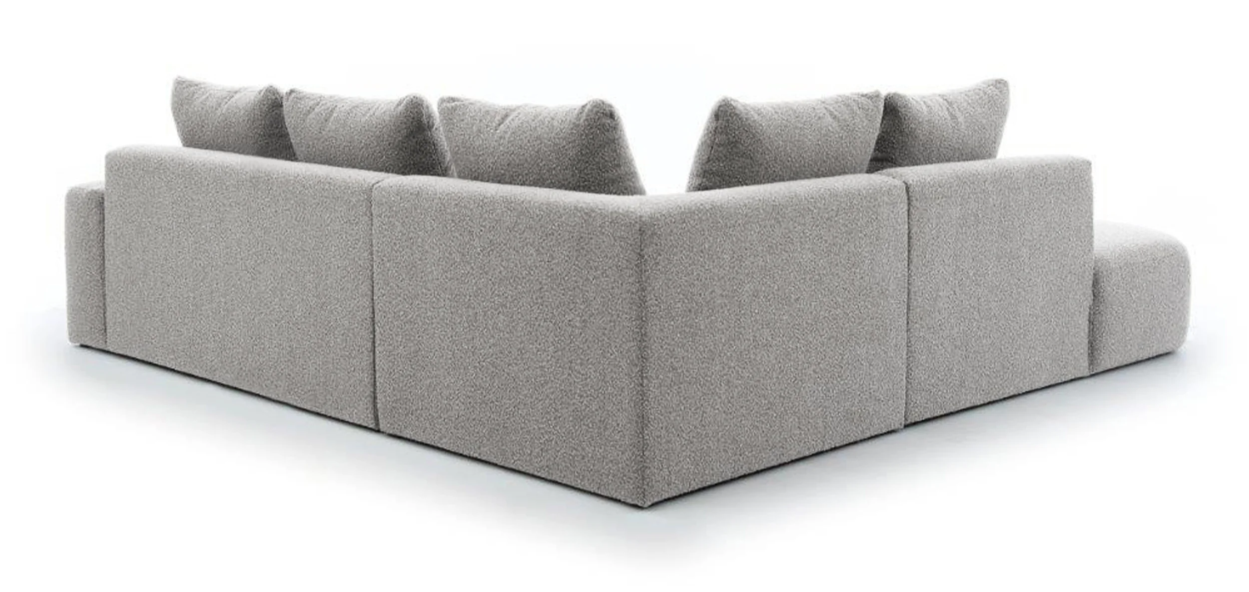 Narożnik modułowy Castellina L-kształtny 255 cm większy szary w tkaninie boucle lewostronny - Image 3