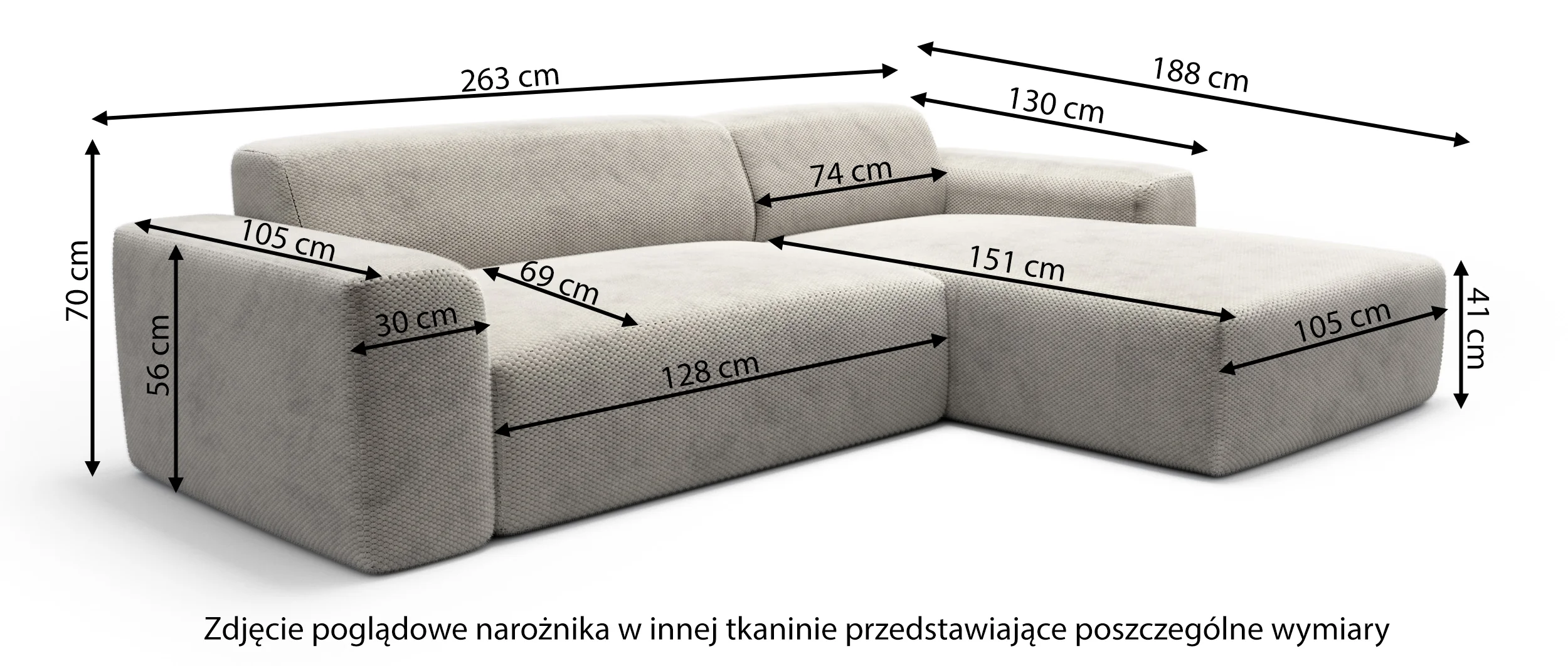 Narożnik z funkcją spania Terrafino L-kształtny zielony w tkaninie hydrofobowej lewostronny - Image 4