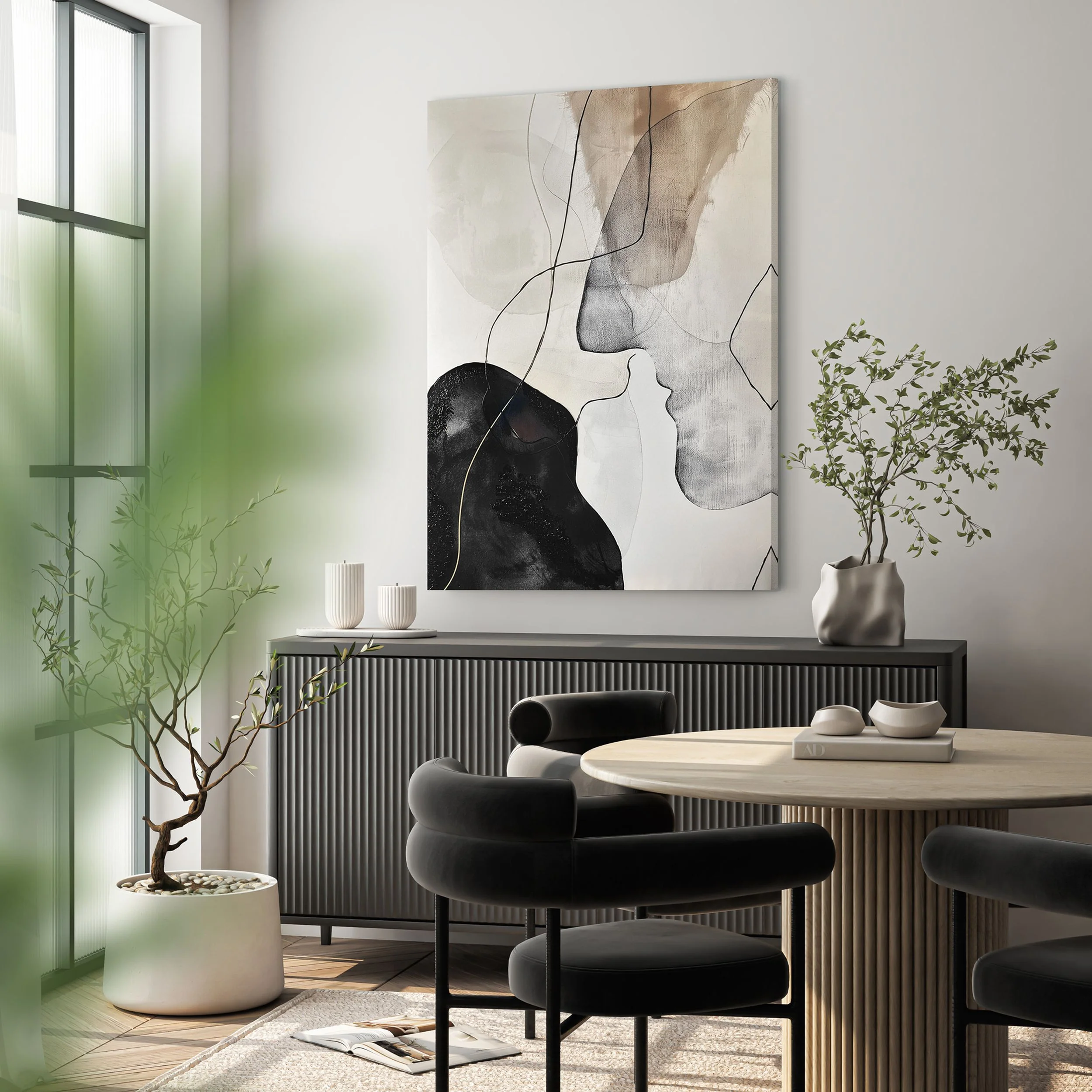 Obraz Kiss 100x70 cm z ręcznie malowanymi elementami - Image 3