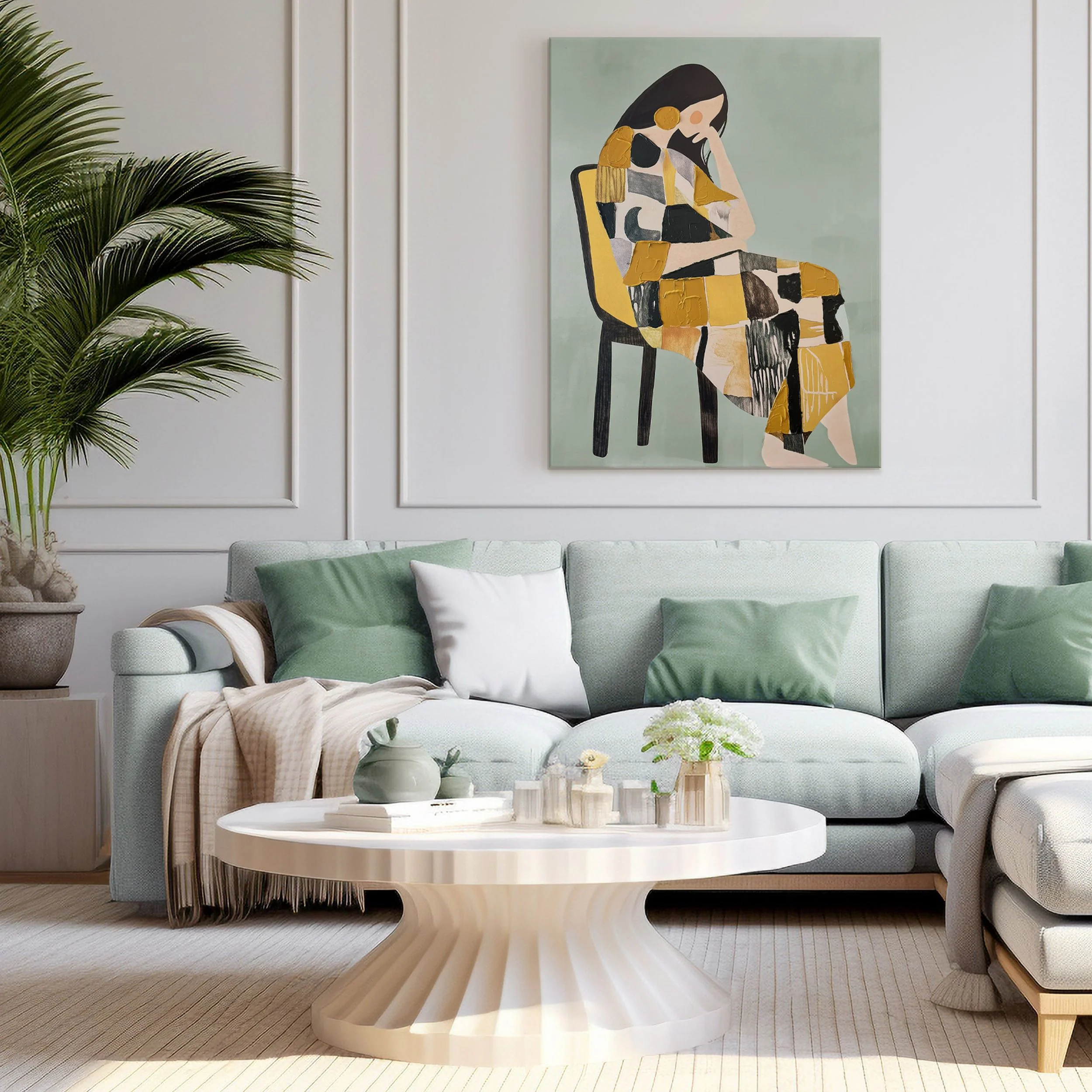 Obraz Penelope 100x70 cm z ręcznie malowanymi elementami - Image 3