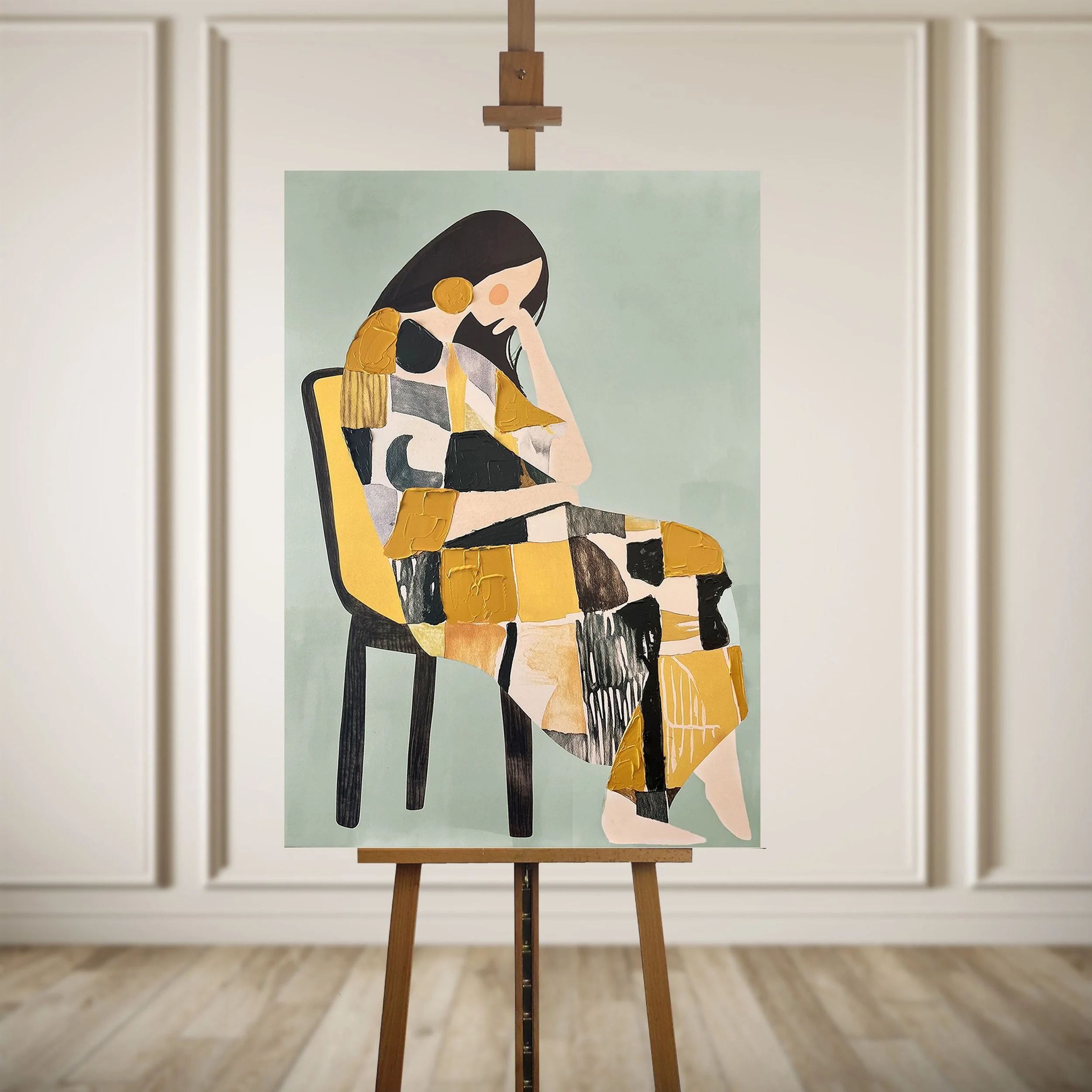 Obraz Penelope 100x70 cm z ręcznie malowanymi elementami - Image 4