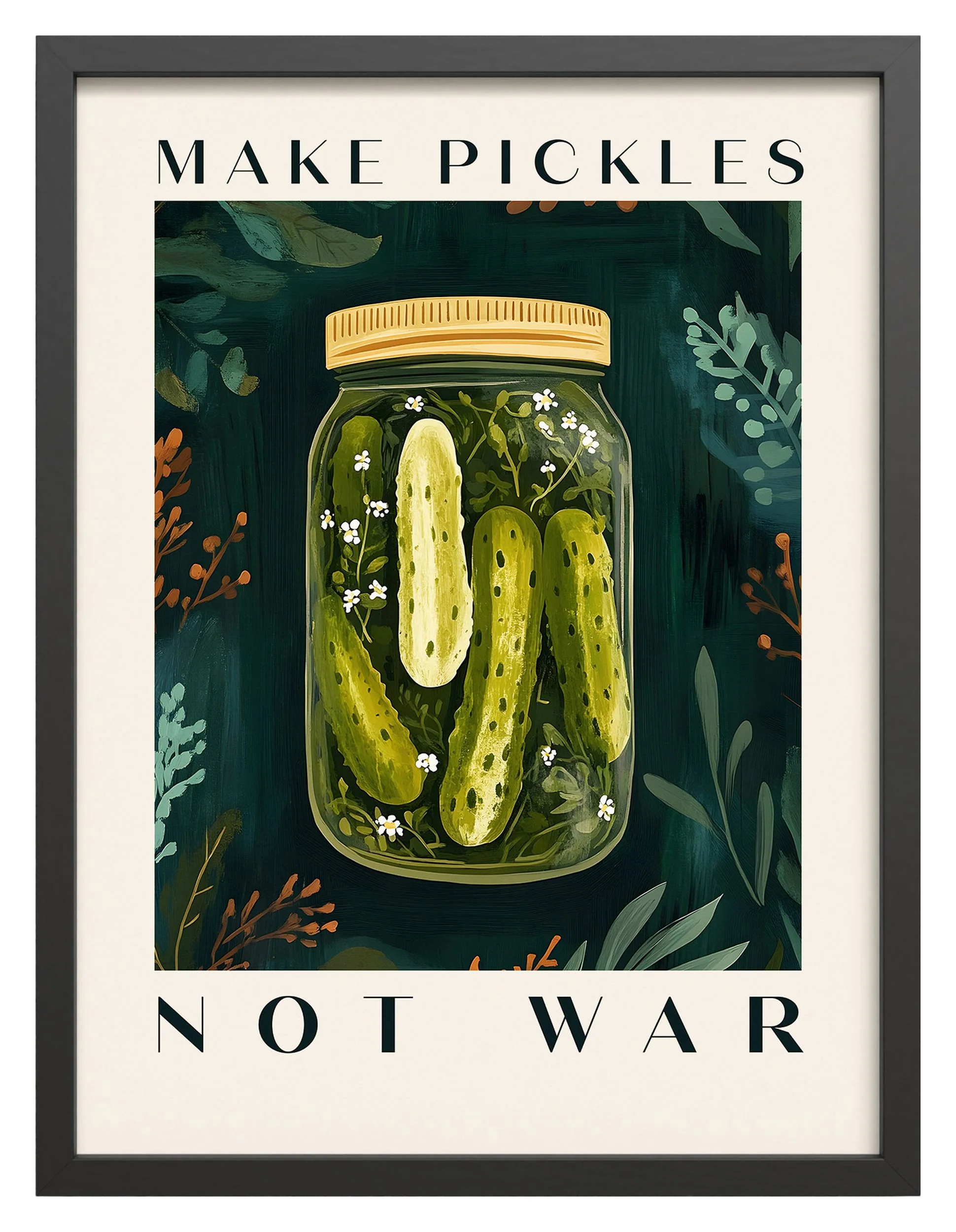 Obraz w czarnej ramie Pickles 40x30 cm