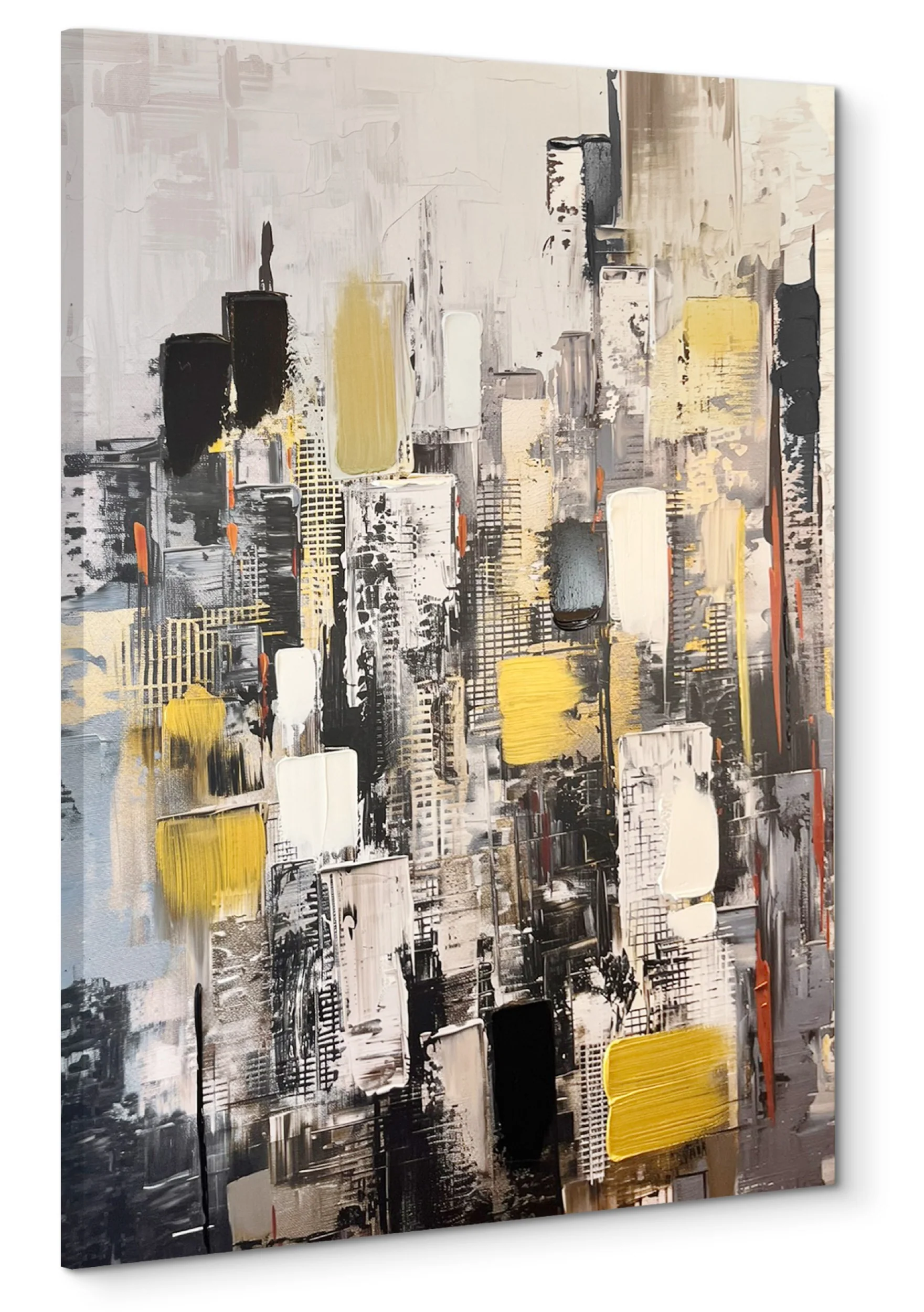 Obraz z ręcznie malowanymi elementami Cityscape 100x70 cm - Image 5