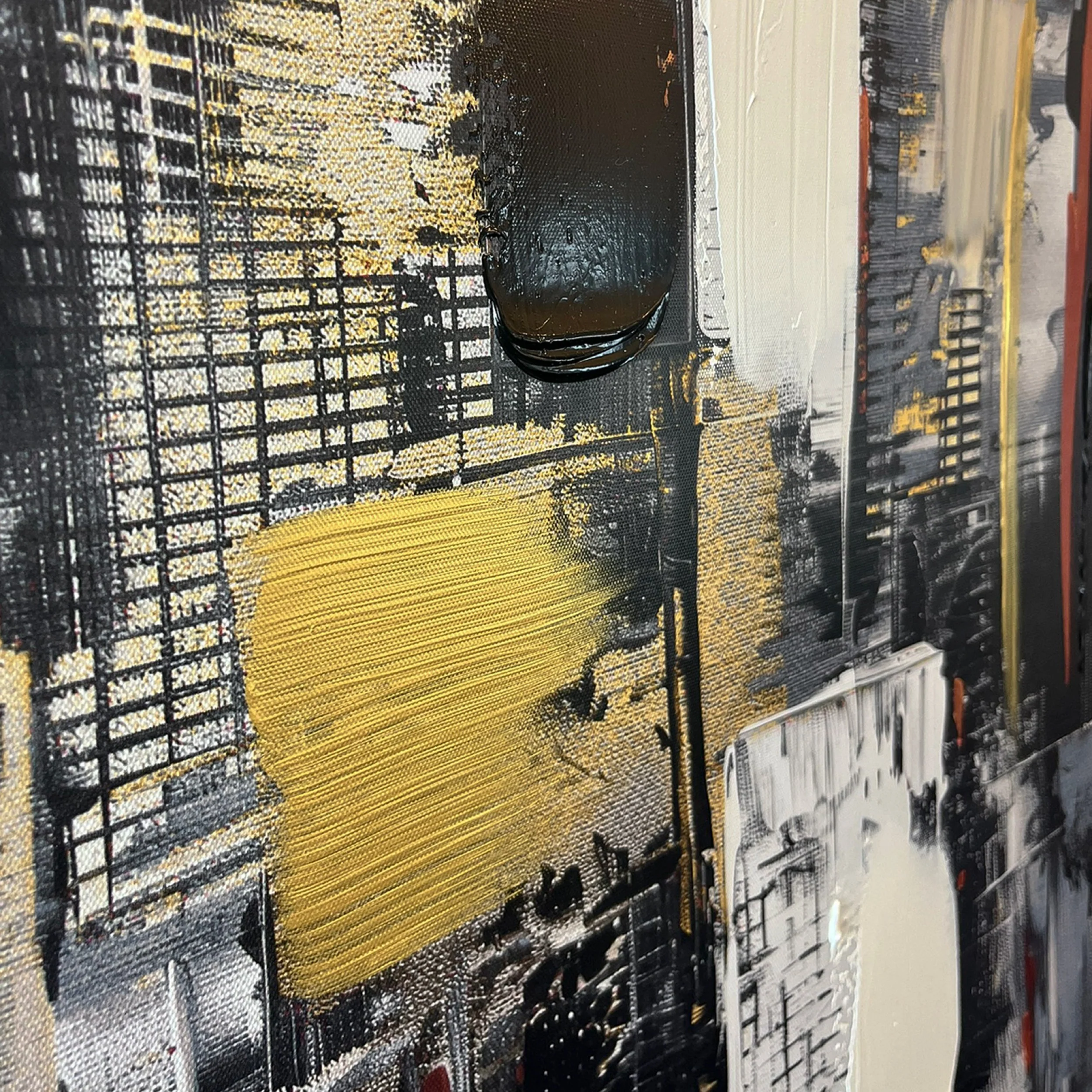 Obraz z ręcznie malowanymi elementami Cityscape 100x70 cm - Image 6