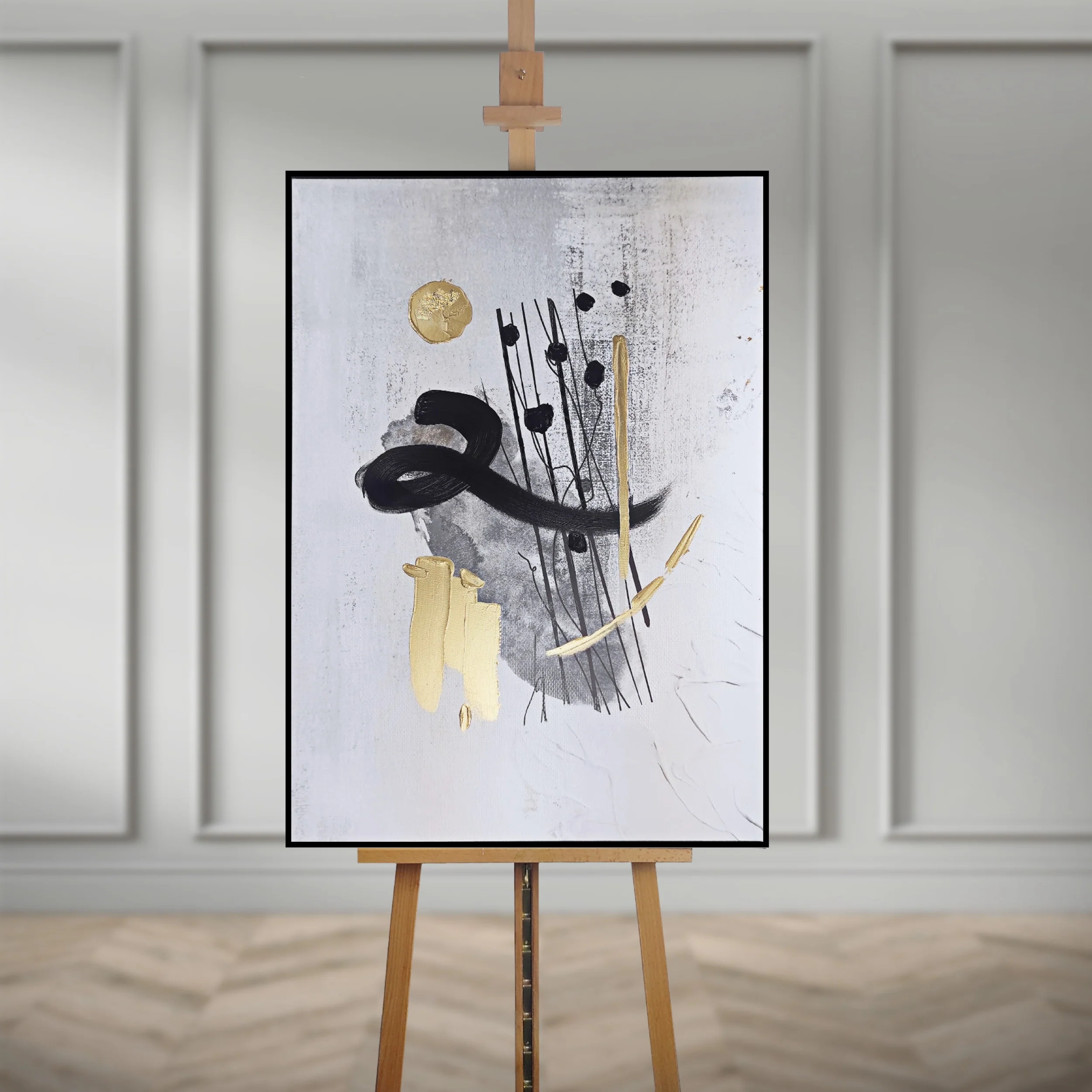 Obraz z ręcznie malowanymi elementami Fan I 100x70 cm - Image 3