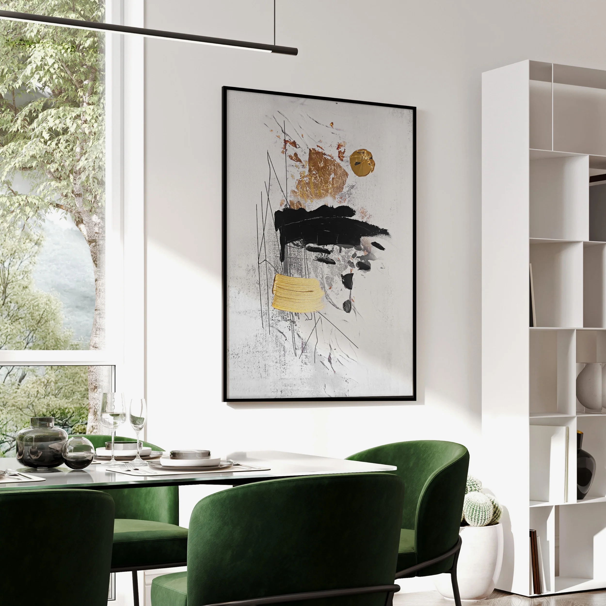 Obraz z ręcznie malowanymi elementami Fan II 100x70 cm - Image 2