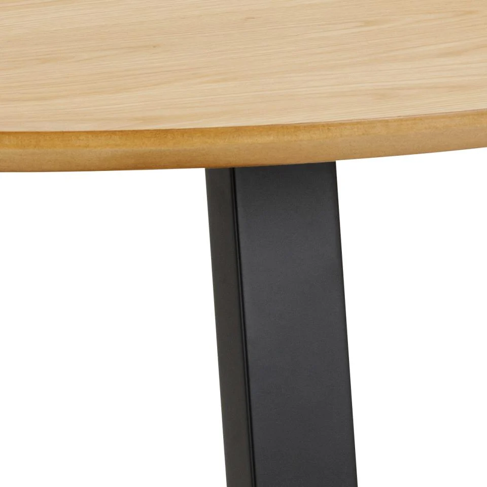 Okrągły stół do jadalni Mezzos na czarnych nogach dąb dziki 120 cm - Image 5