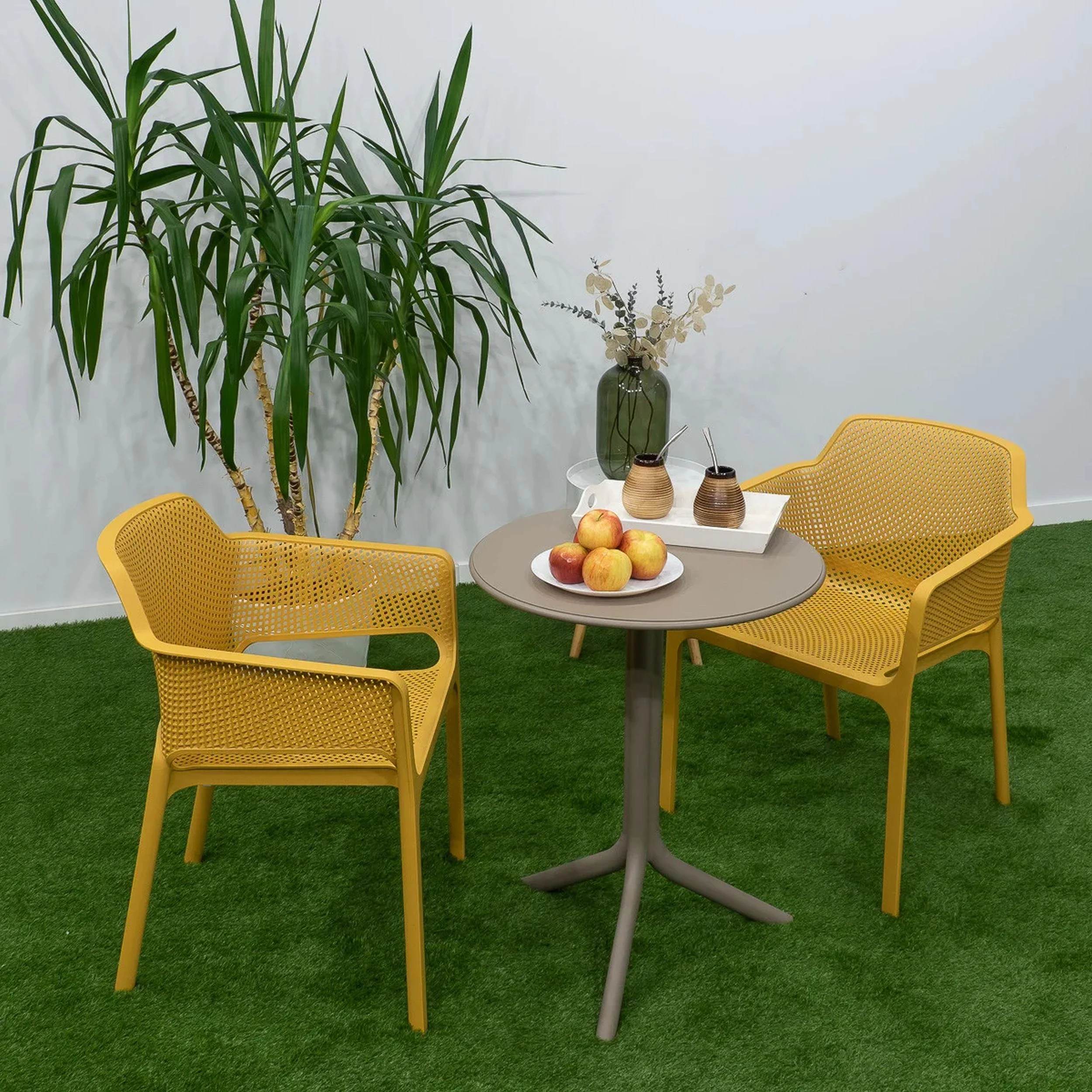 Okrągły stół ogrodowy Spritz Nardi 60 cm z certyfikowanego tworzywa brązowy - Image 3