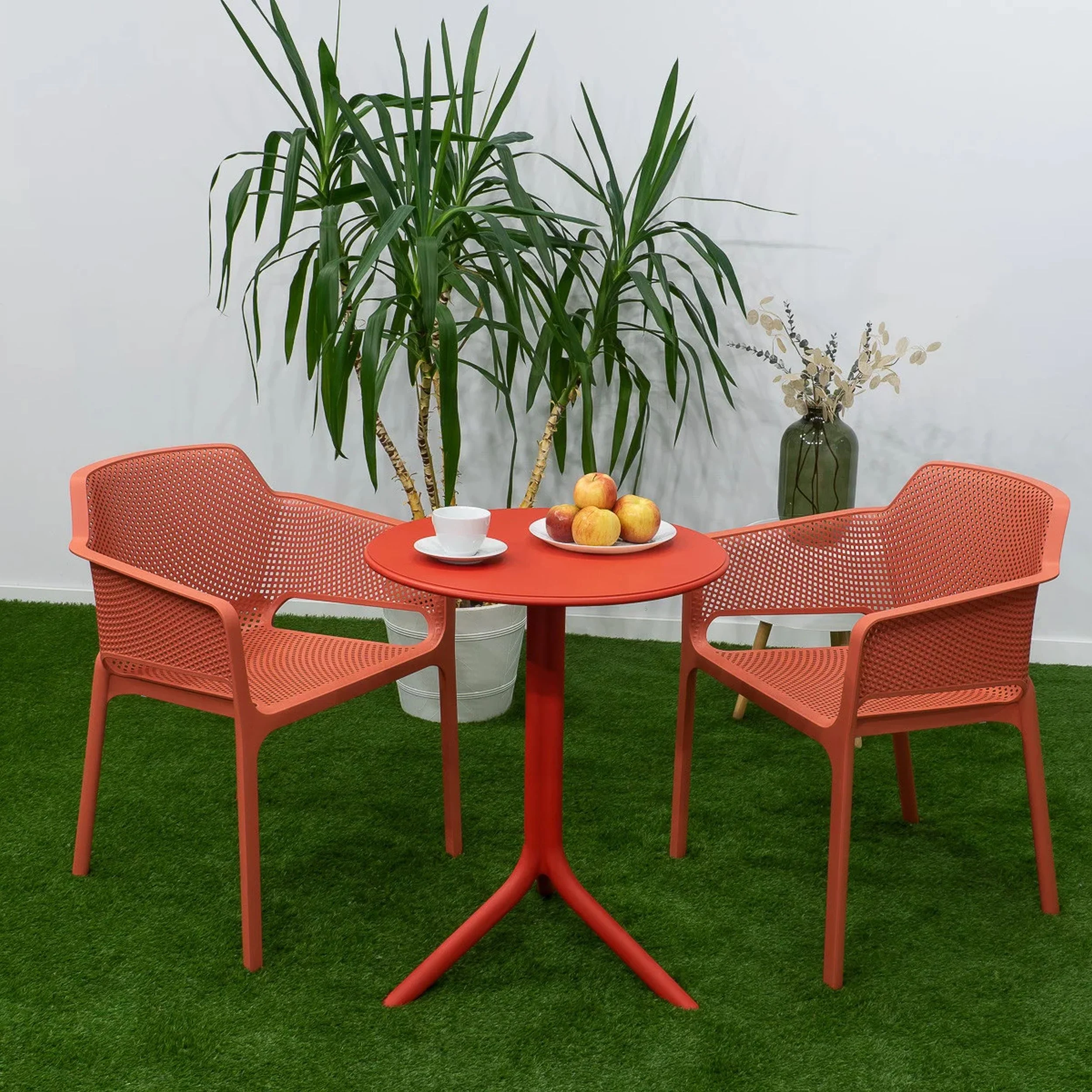Okrągły stół ogrodowy Spritz Nardi 60 cm z certyfikowanego tworzywa czerwony - Image 3