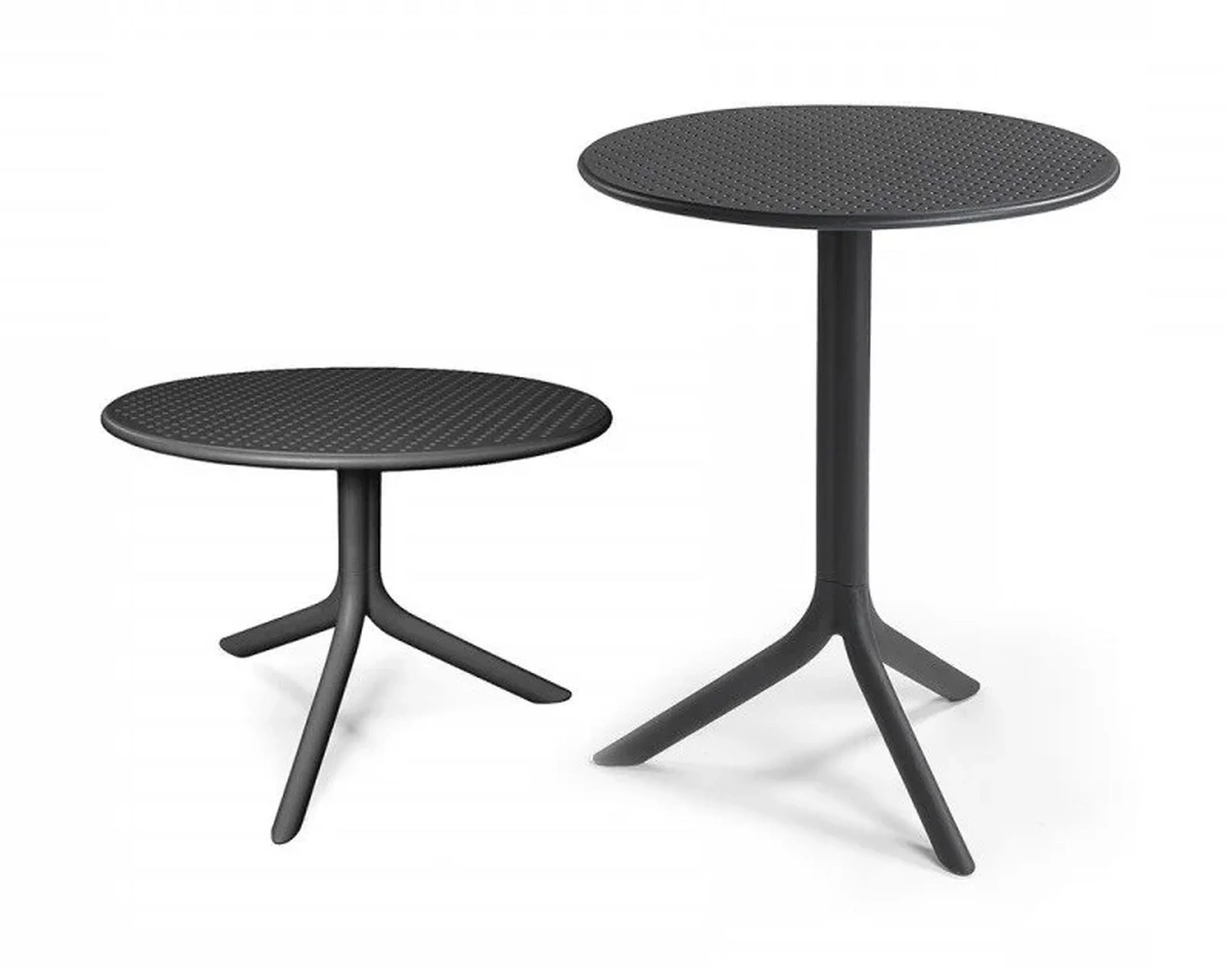 Okrągły stół ogrodowy Step Nardi 60 cm z certyfikowanego tworzywa antracytowy - Image 4