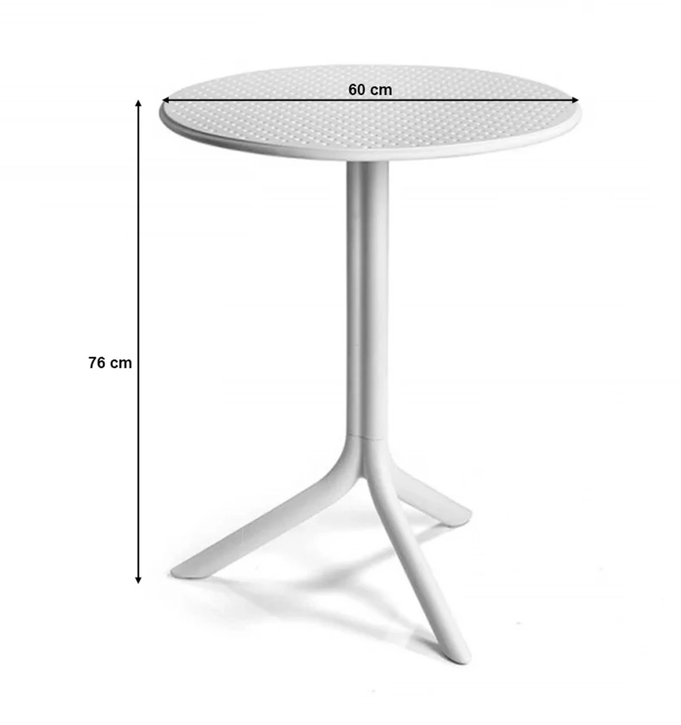 Okrągły stół ogrodowy Step Nardi 60 cm z certyfikowanego tworzywa jasnoniebieski - Image 5