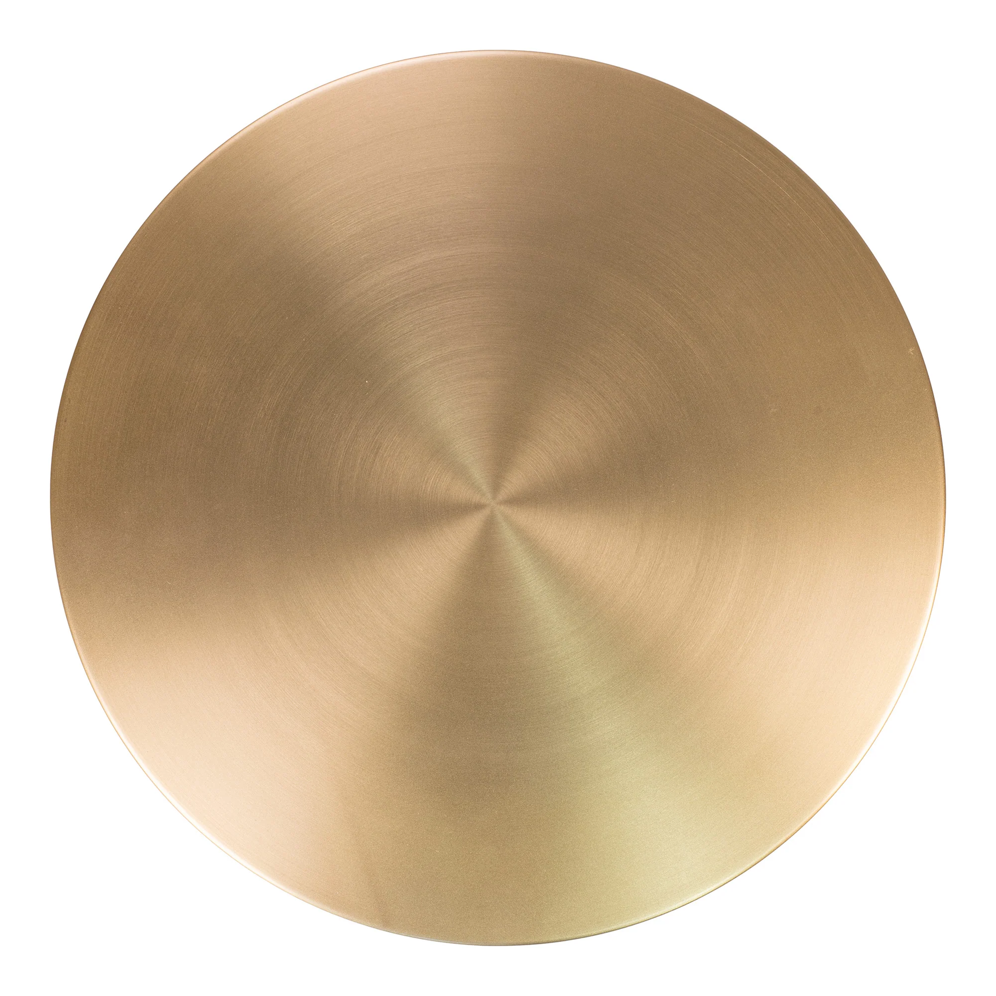 Okrągły stolik kawowy Prossan 51 cm metalowy w kolorze mosiądzu - Image 4