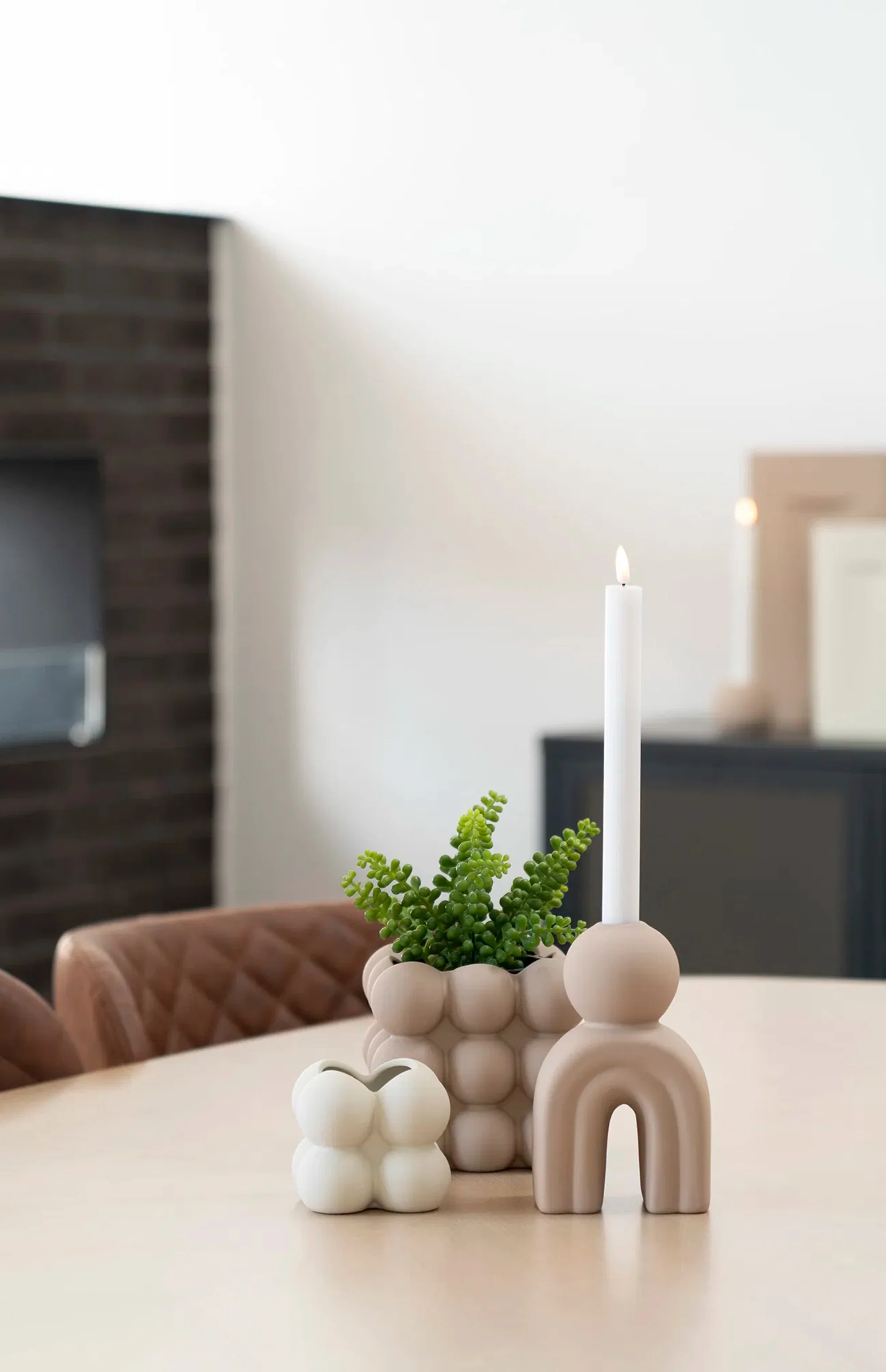 Osłonka na doniczkę Imully ceramiczna brązowa - Image 3