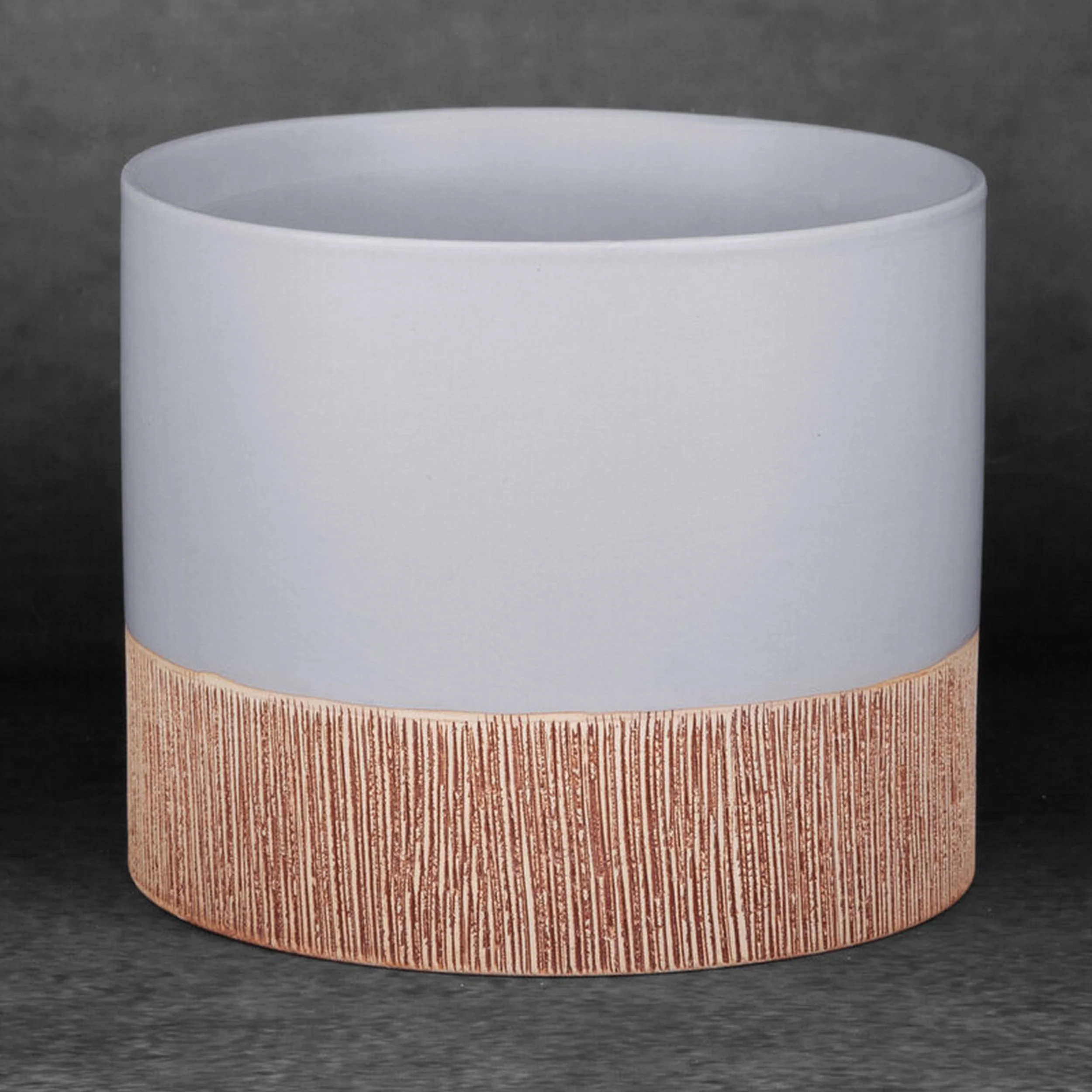 Osłonka na doniczkę Mili 18 cm szara - Image 4