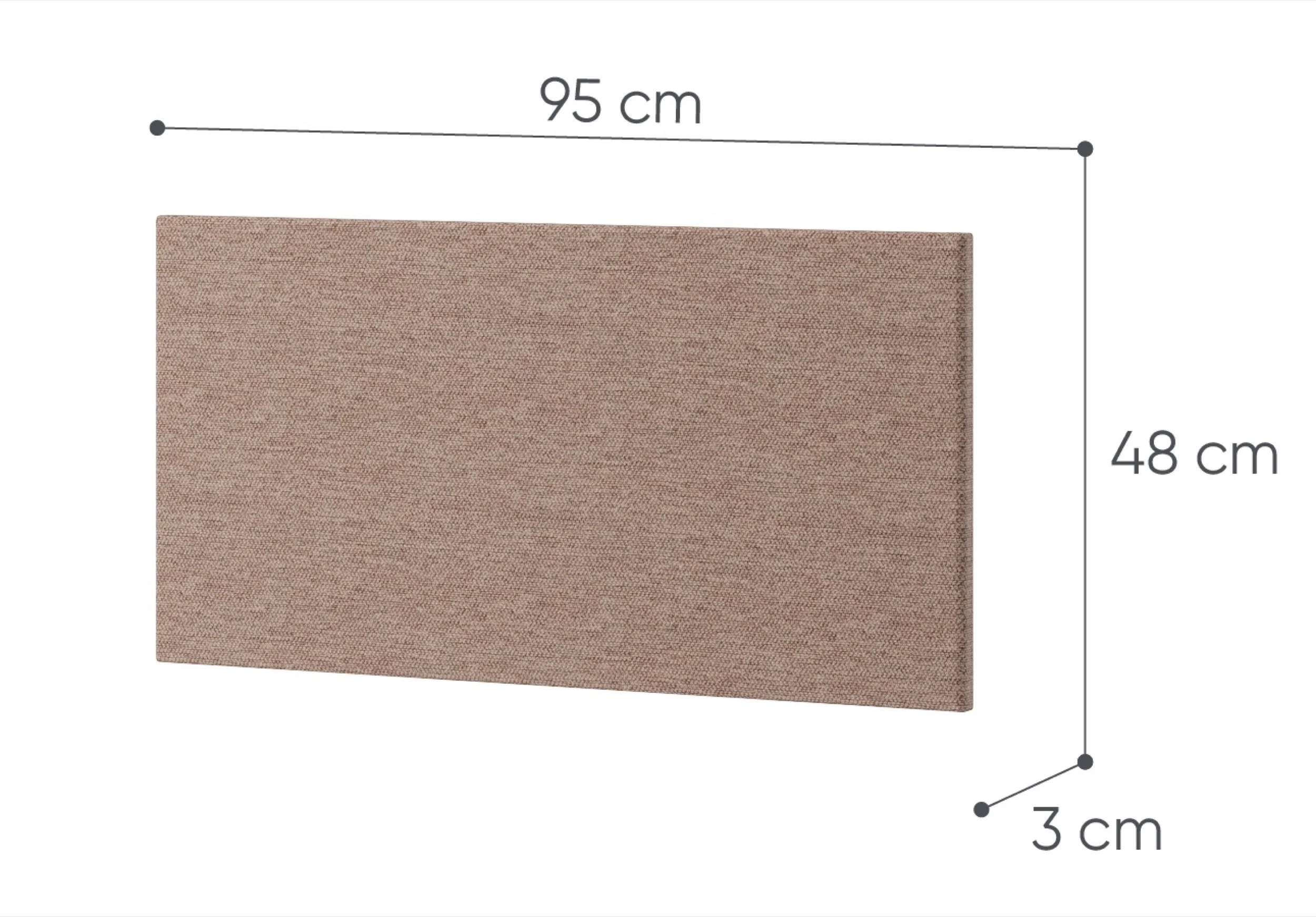 Panel tapicerowany ścienny Woow 95 cm brązowy - Image 5
