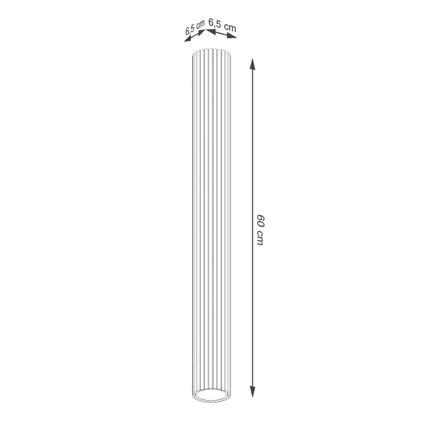 Spot tuba Karbon 60 cm ochra czerwona - Image 9