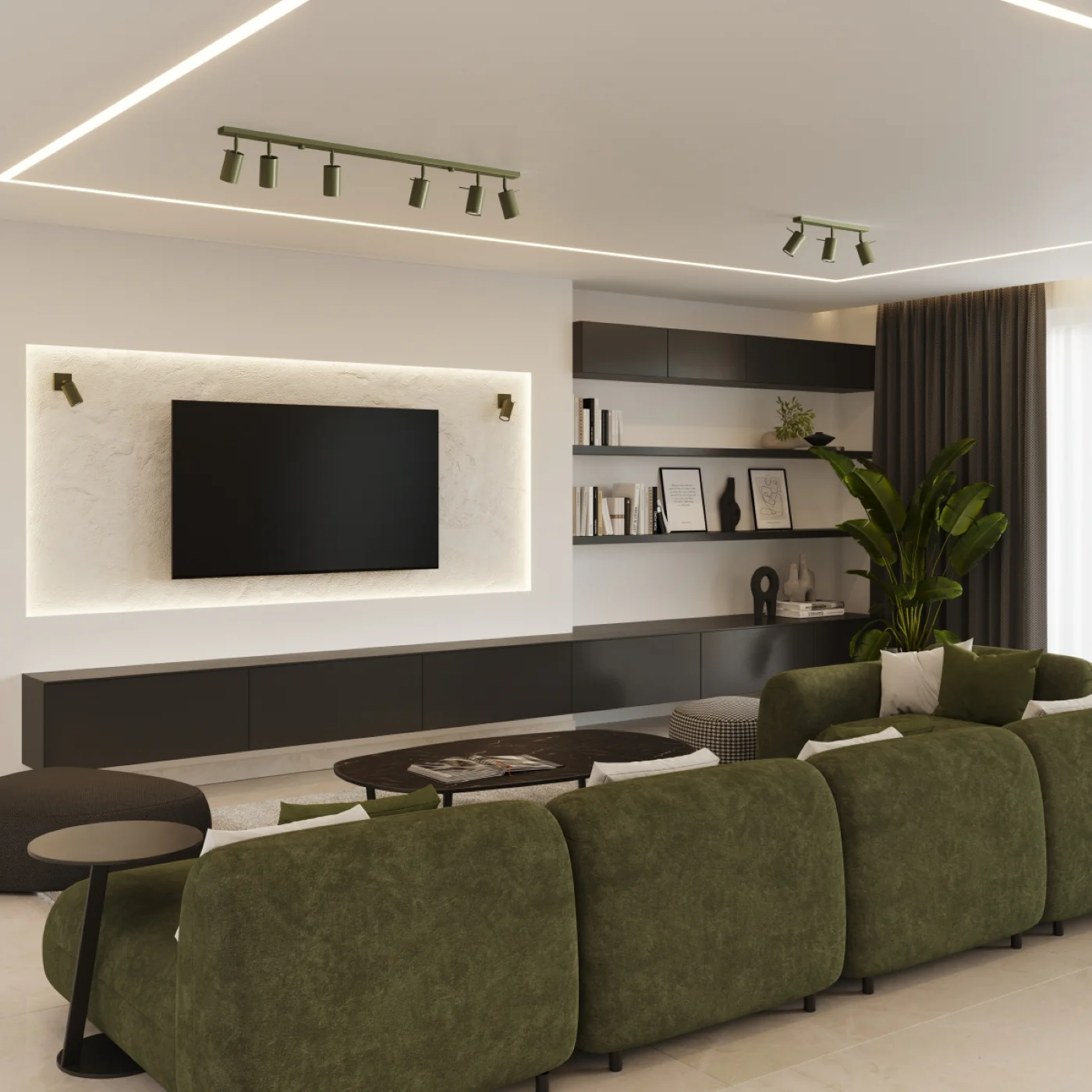 Plafon Ring 3L zielony oliwkowy - Image 3