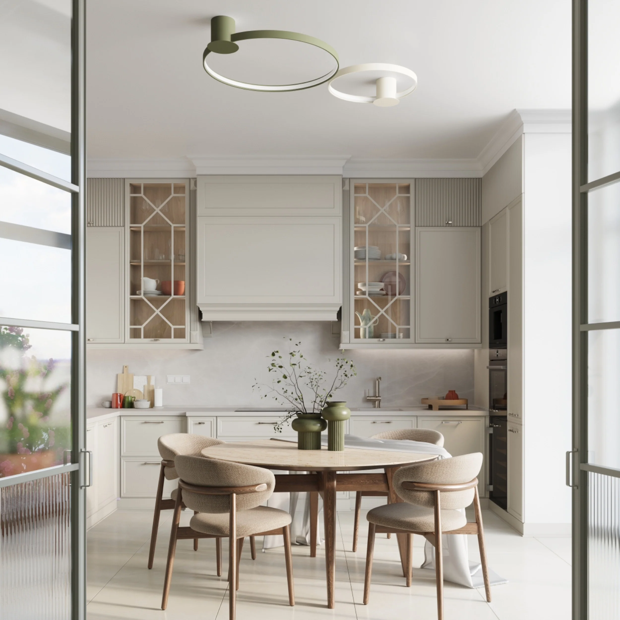 Plafon Rio 110 cm beżowy LED barwa ciepła - Image 2