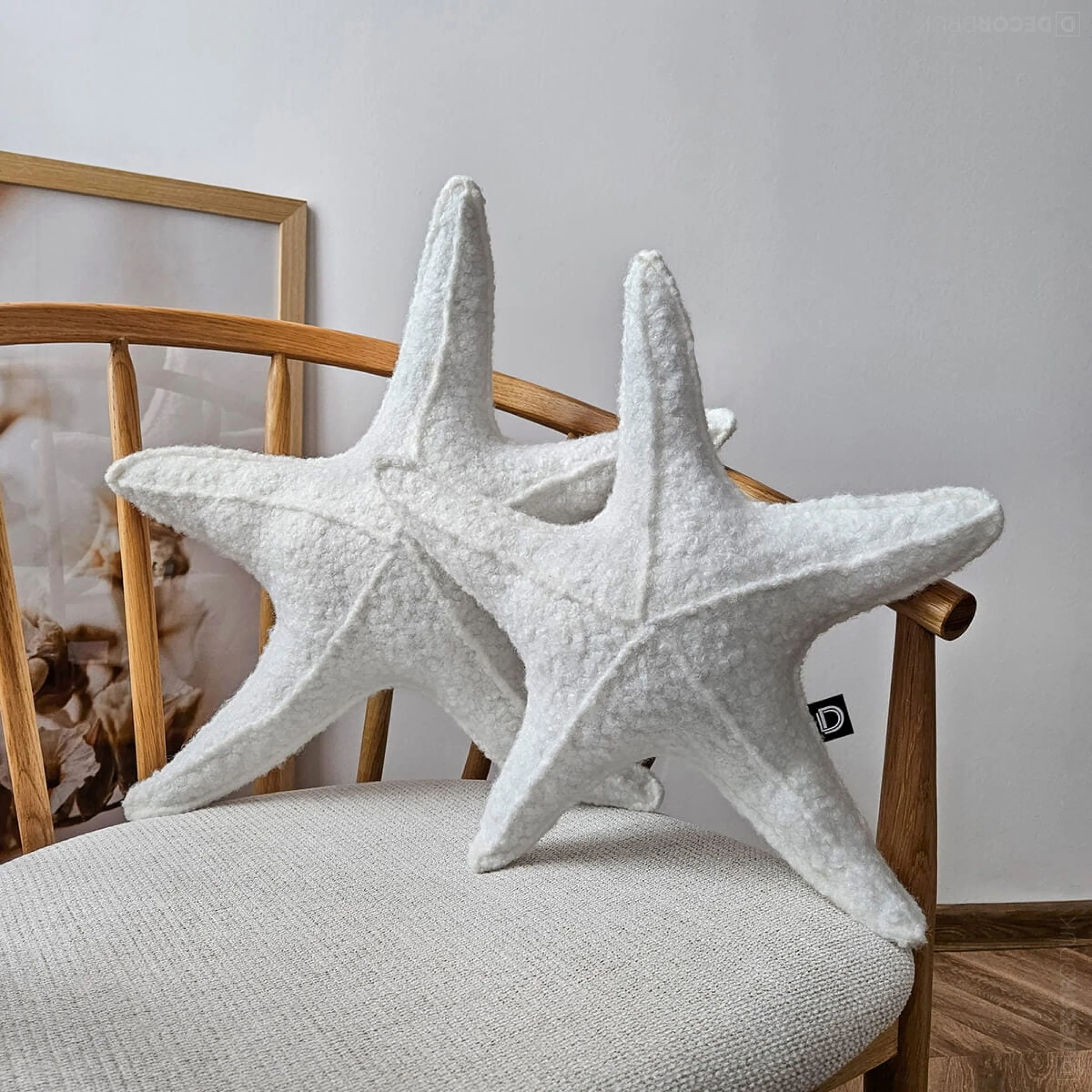 Poduszka dekoracyjna Soft Loop 50 cm rozgwiazda biała - Image 2