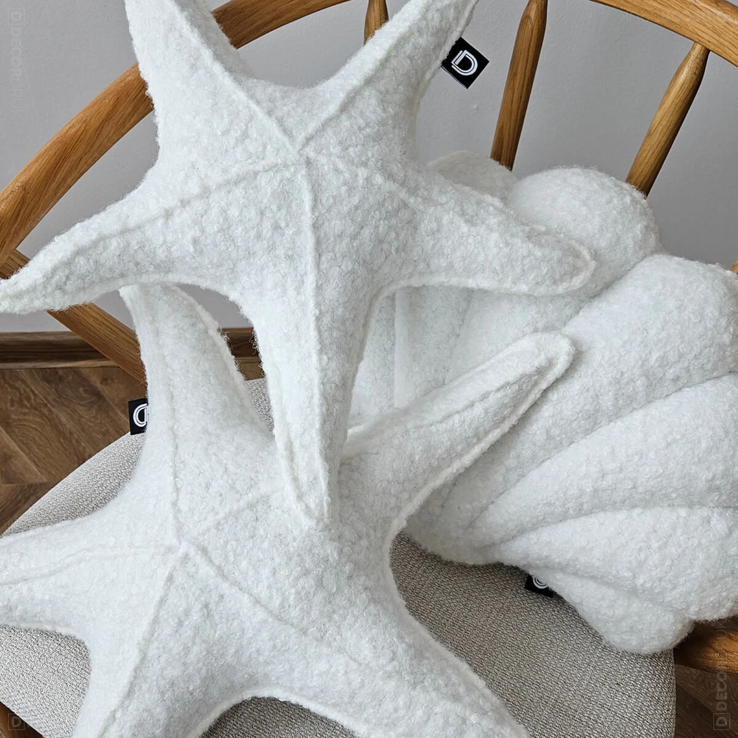 Poduszka dekoracyjna Soft Loop 50 cm rozgwiazda biała - Image 3
