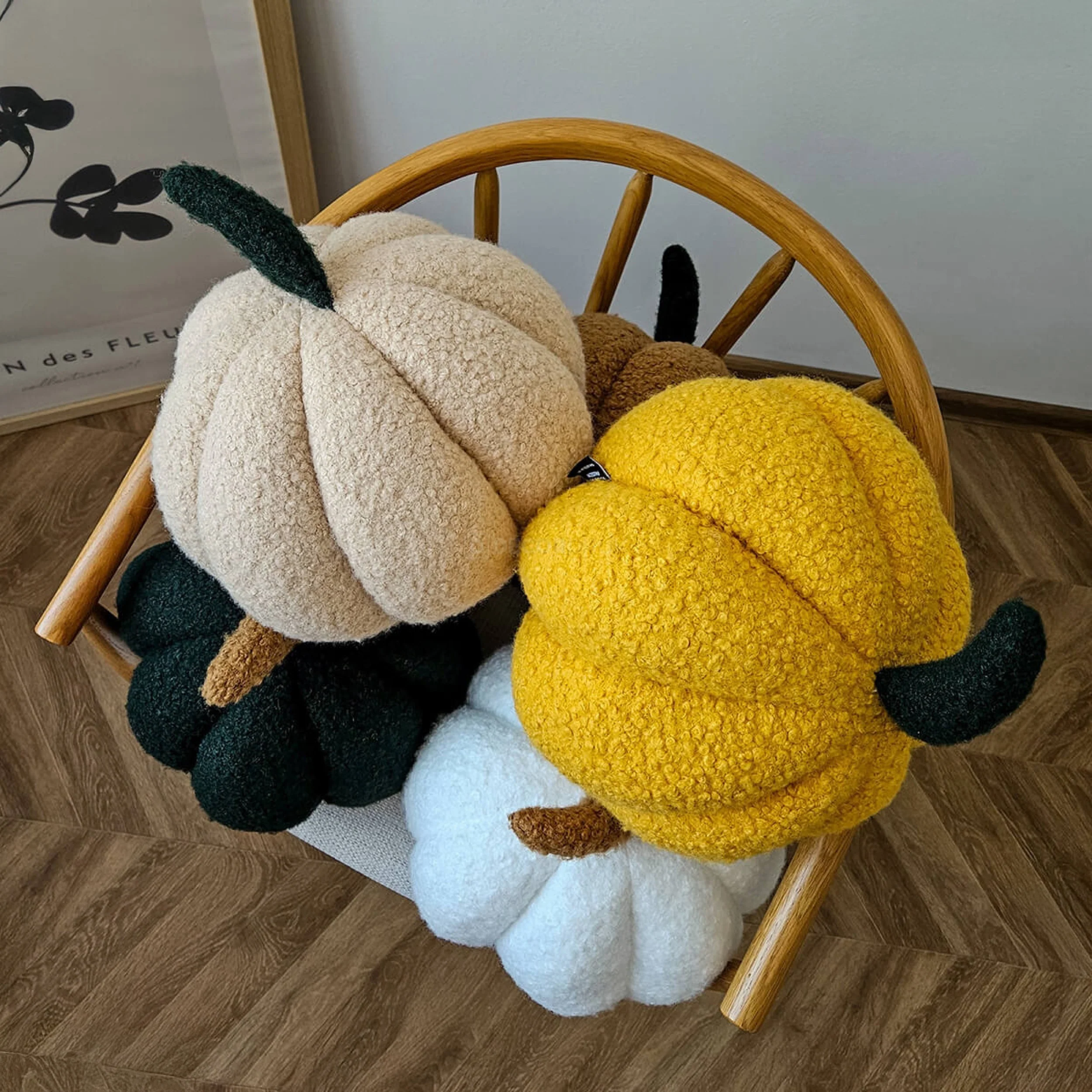 Poduszka dekoracyjna Soft Loop Autumn dynia karmelowa - Image 3
