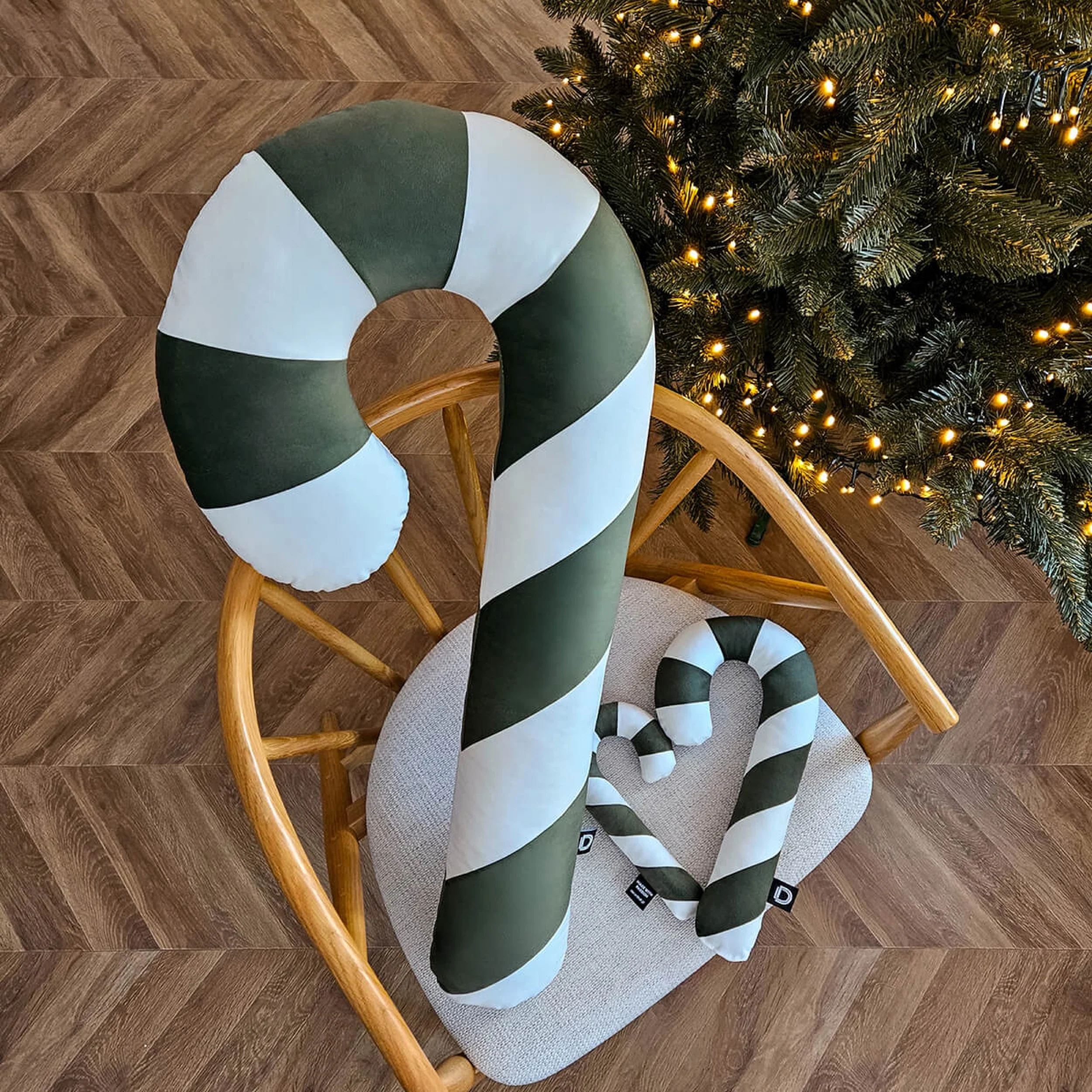 Poduszka XMAS 24 cm zielona laska cukrowa - Image 4