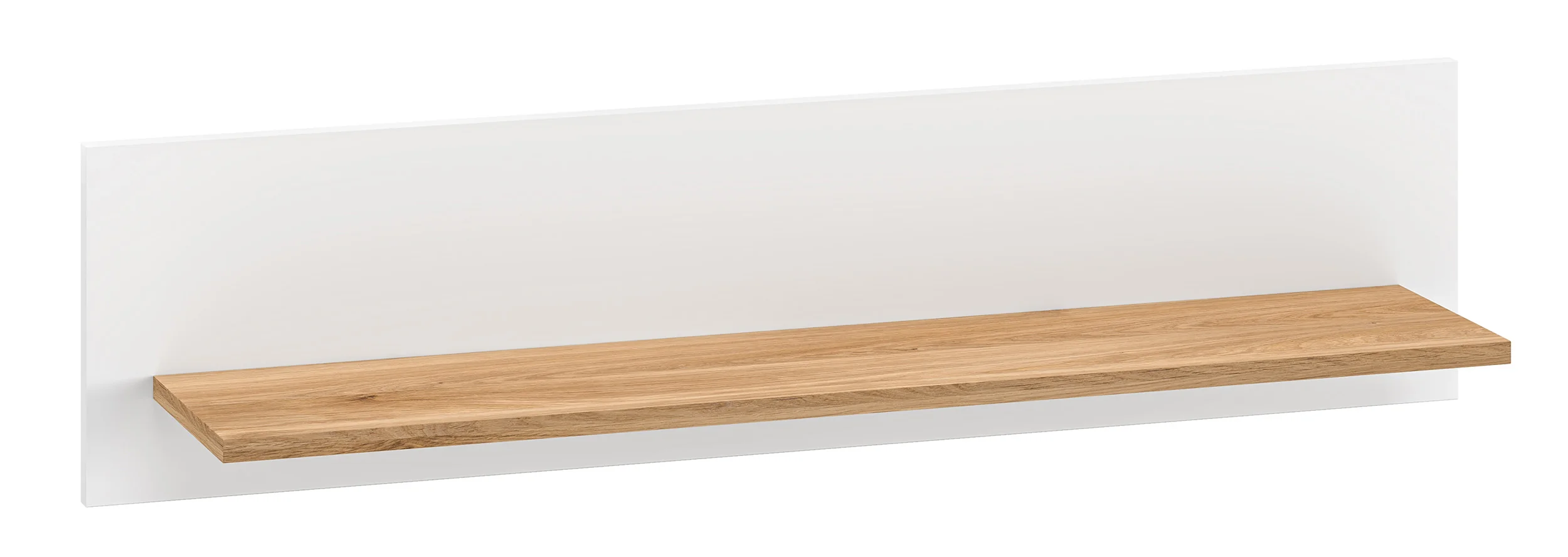 Półka ścienna Torino 101 cm dąb Honey Castello/biel alpejska
