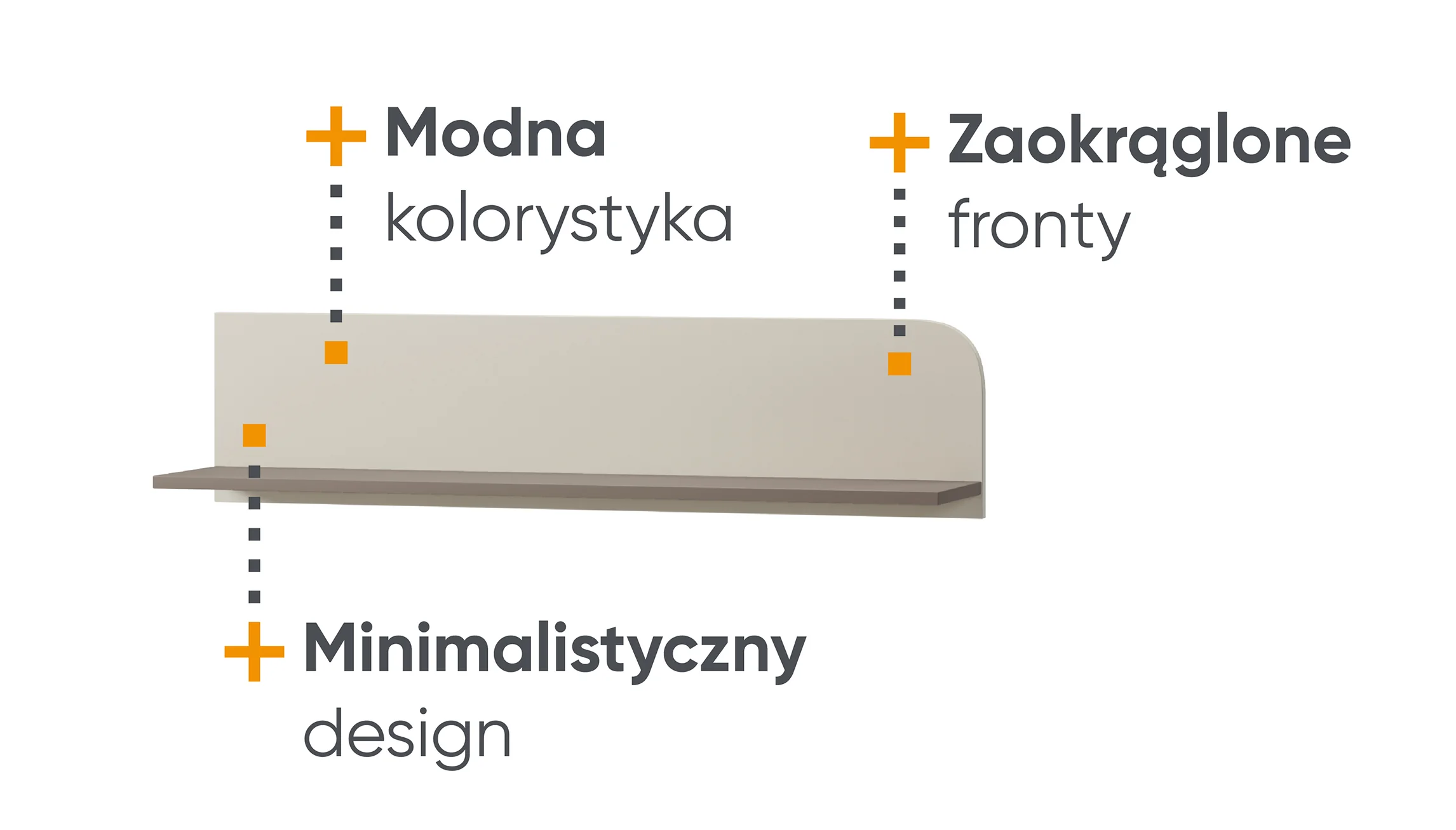 Półka wisząca Harmony 101 cm kaszmir - Image 6
