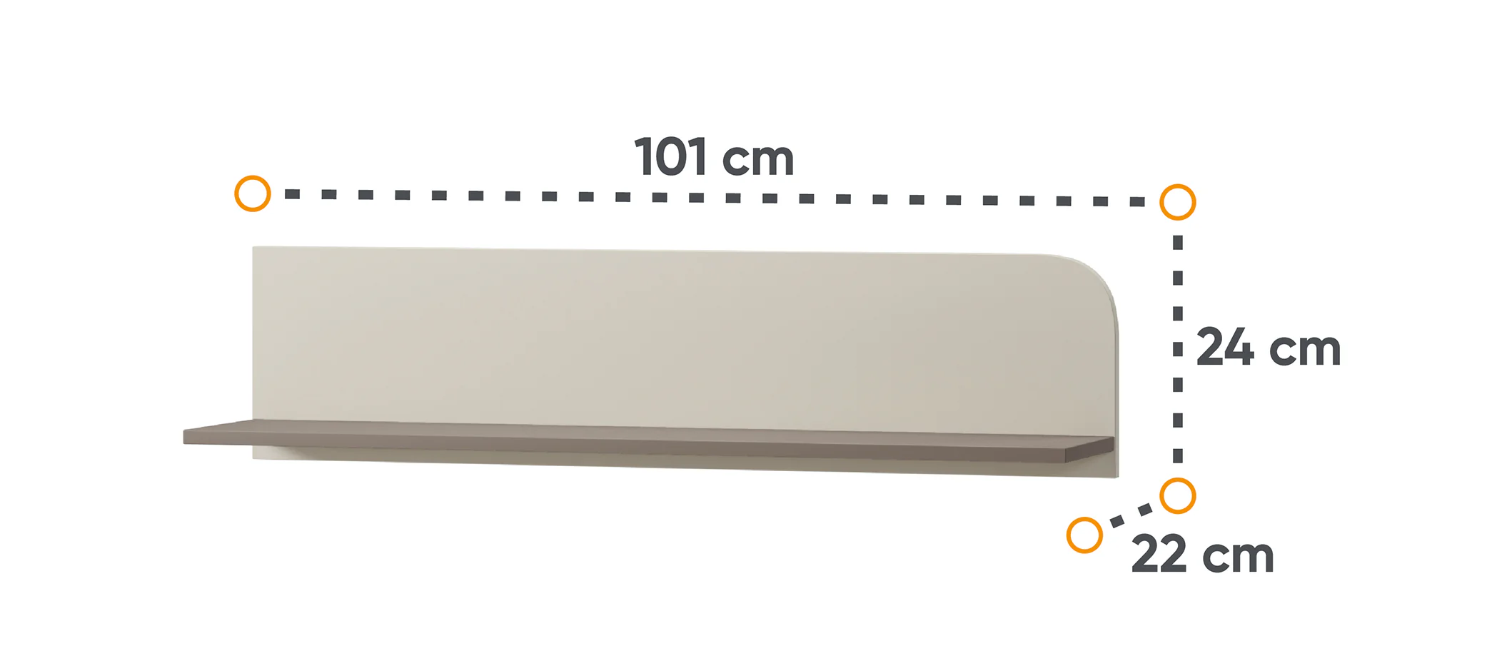 Półka wisząca Harmony 101 cm kaszmir - Image 7