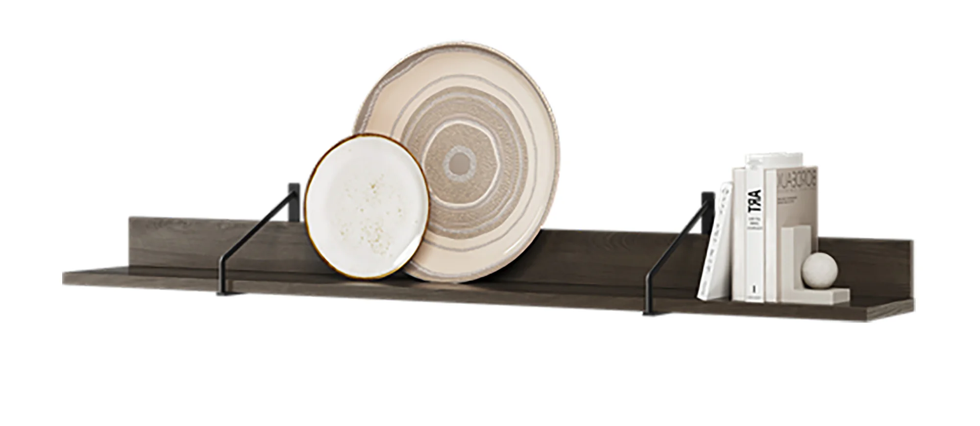 Półka wisząca Piemonte 155 cm Jesion portland/czarny - Image 3