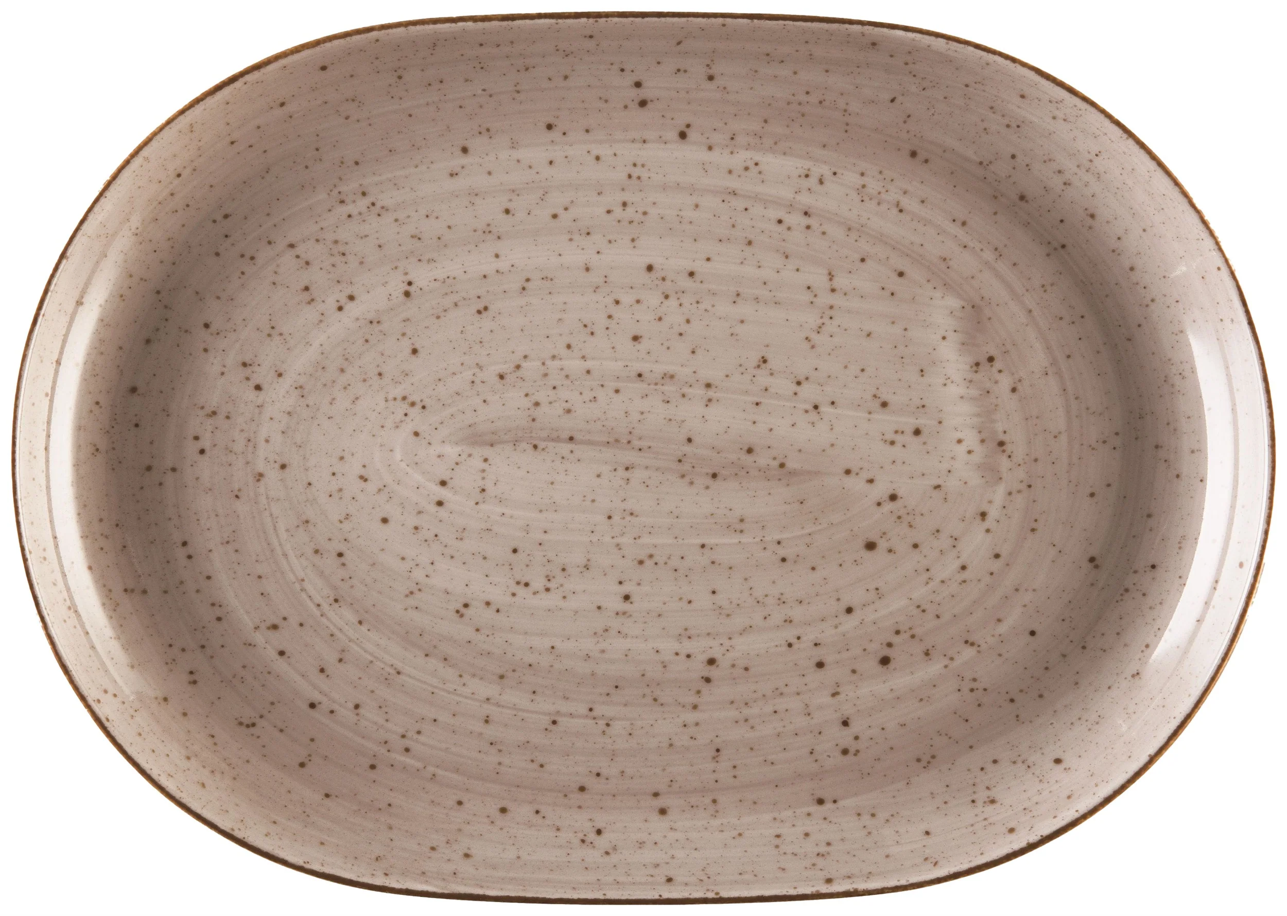 Półmisek porcelanowy Boss 28 cm brązowy