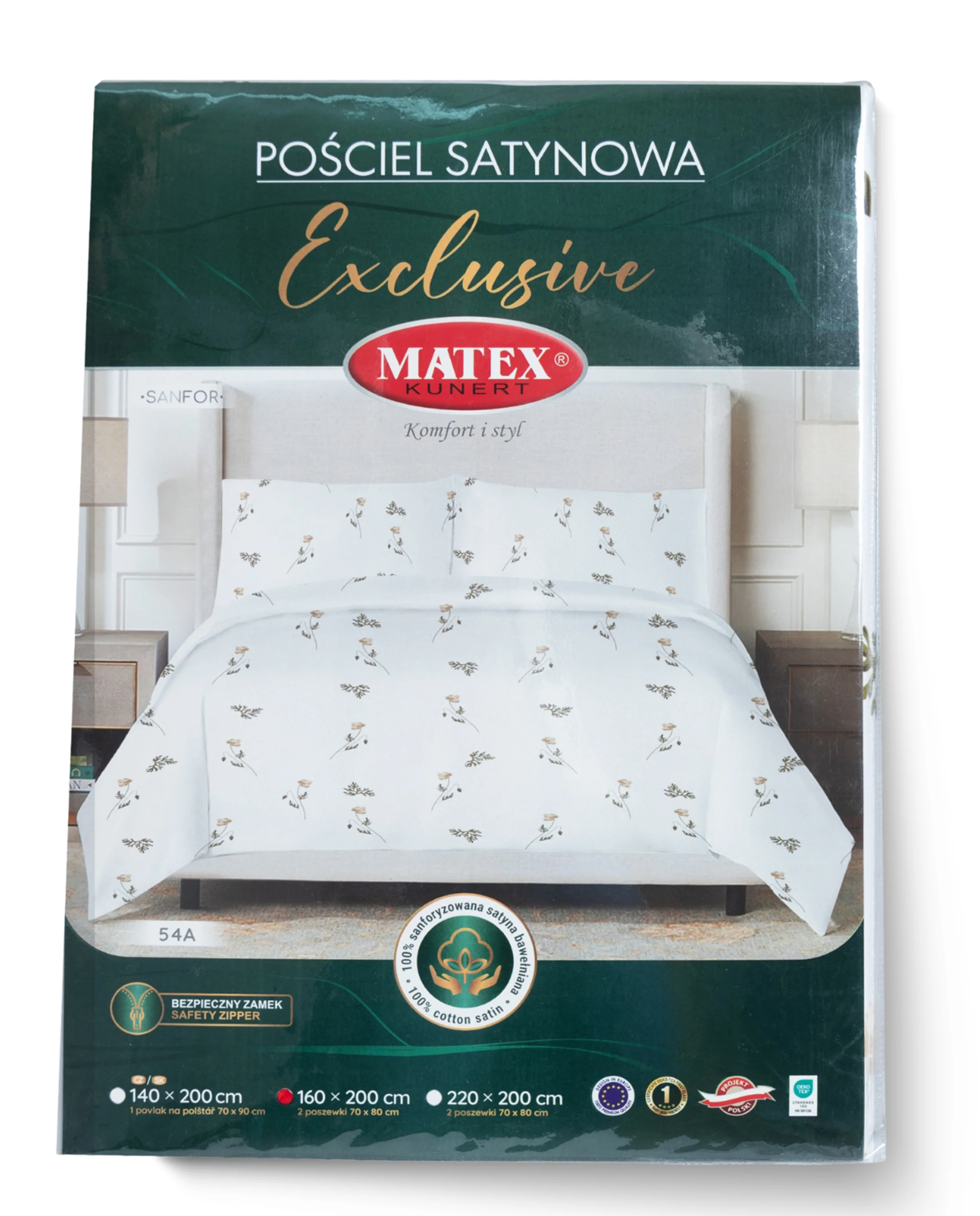 Pościel satynowa Exclusive delikatna łąka 200x140 cm z poszewką na poduszkę 90x70cm - Image 6