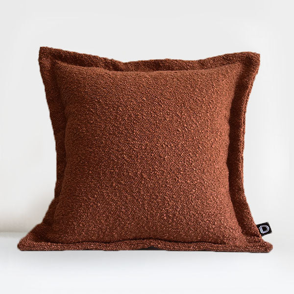 Poszewka Boucle z dekoracyjnym rantem 40x40 cm rdzawobrązowa - Image 3