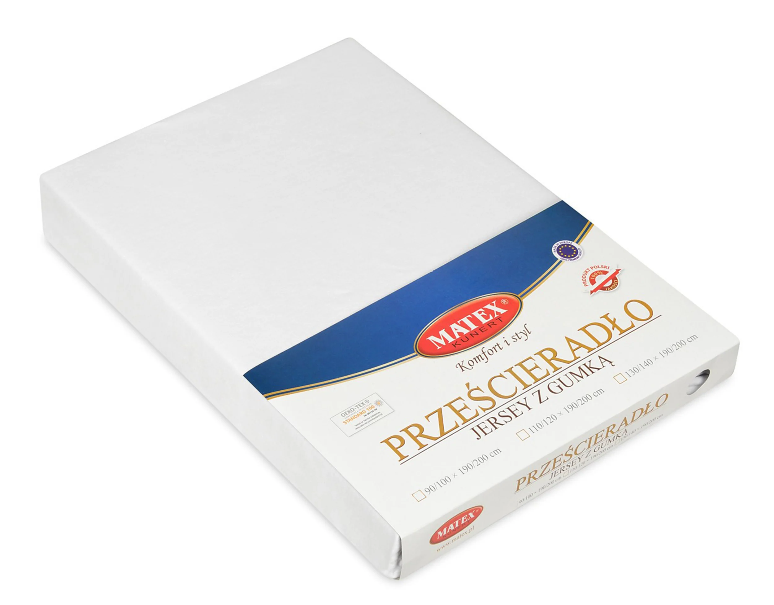 Prześcieradło jersey Herrent z gumą na materac 200x90 cm białe - Image 6