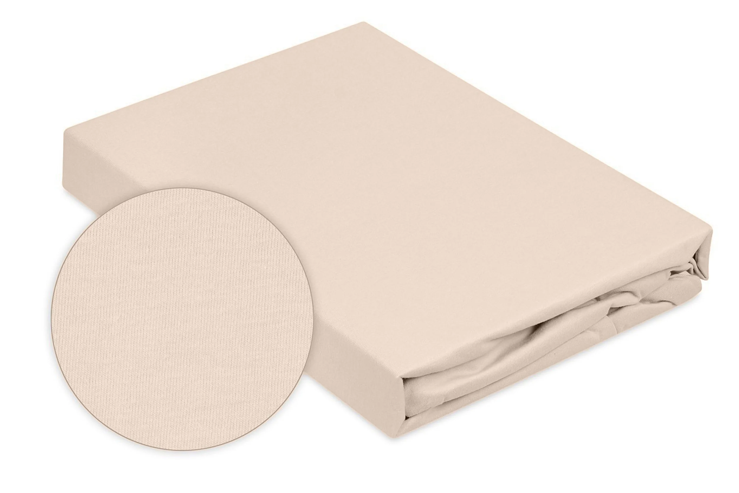 Prześcieradło jersey Herrent z gumą na materac 220x200 cm beżowe - Image 5