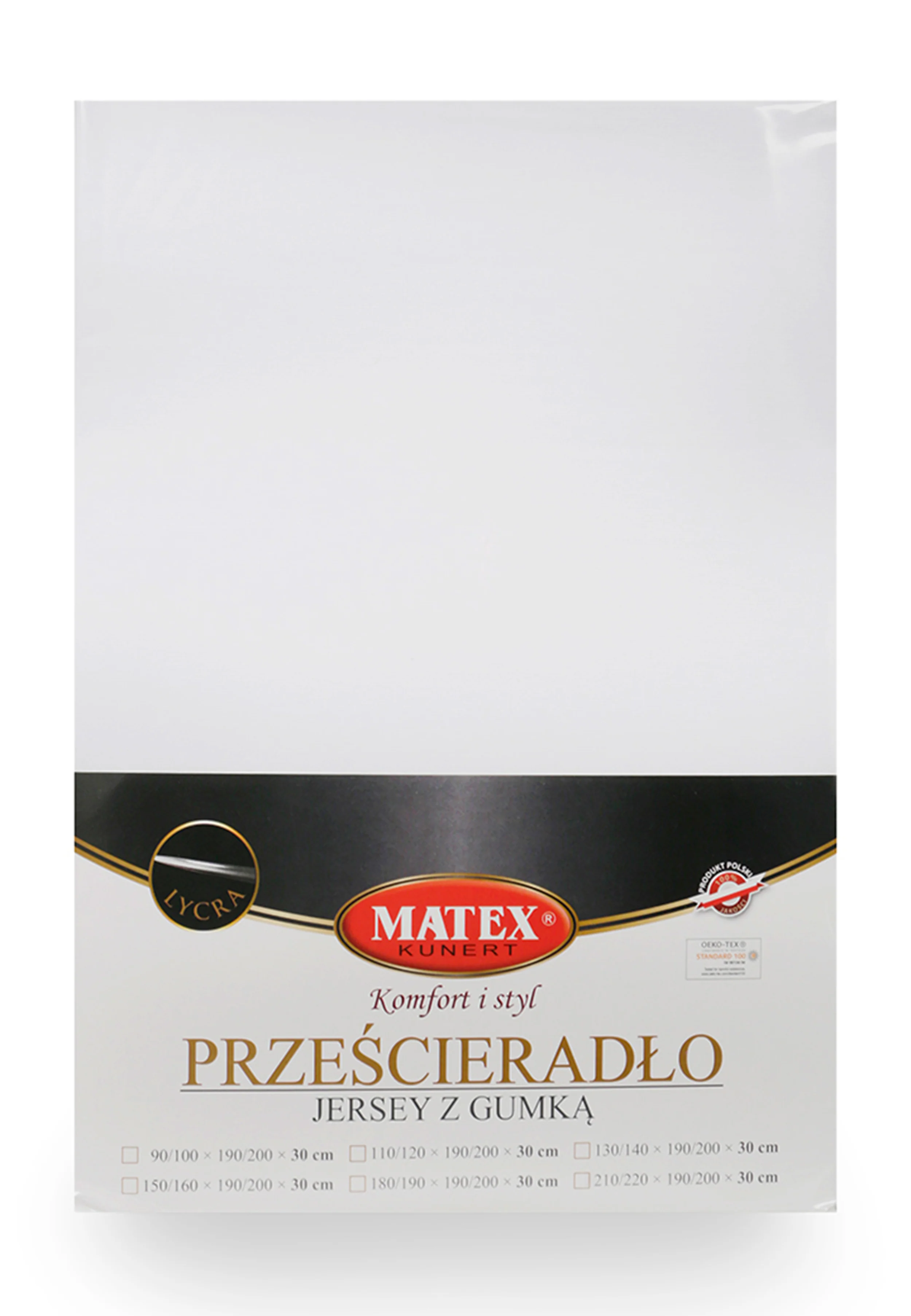 Prześcieradło jersey z lycrą Herrent z gumą na materac 200x180 cm białe - Image 7