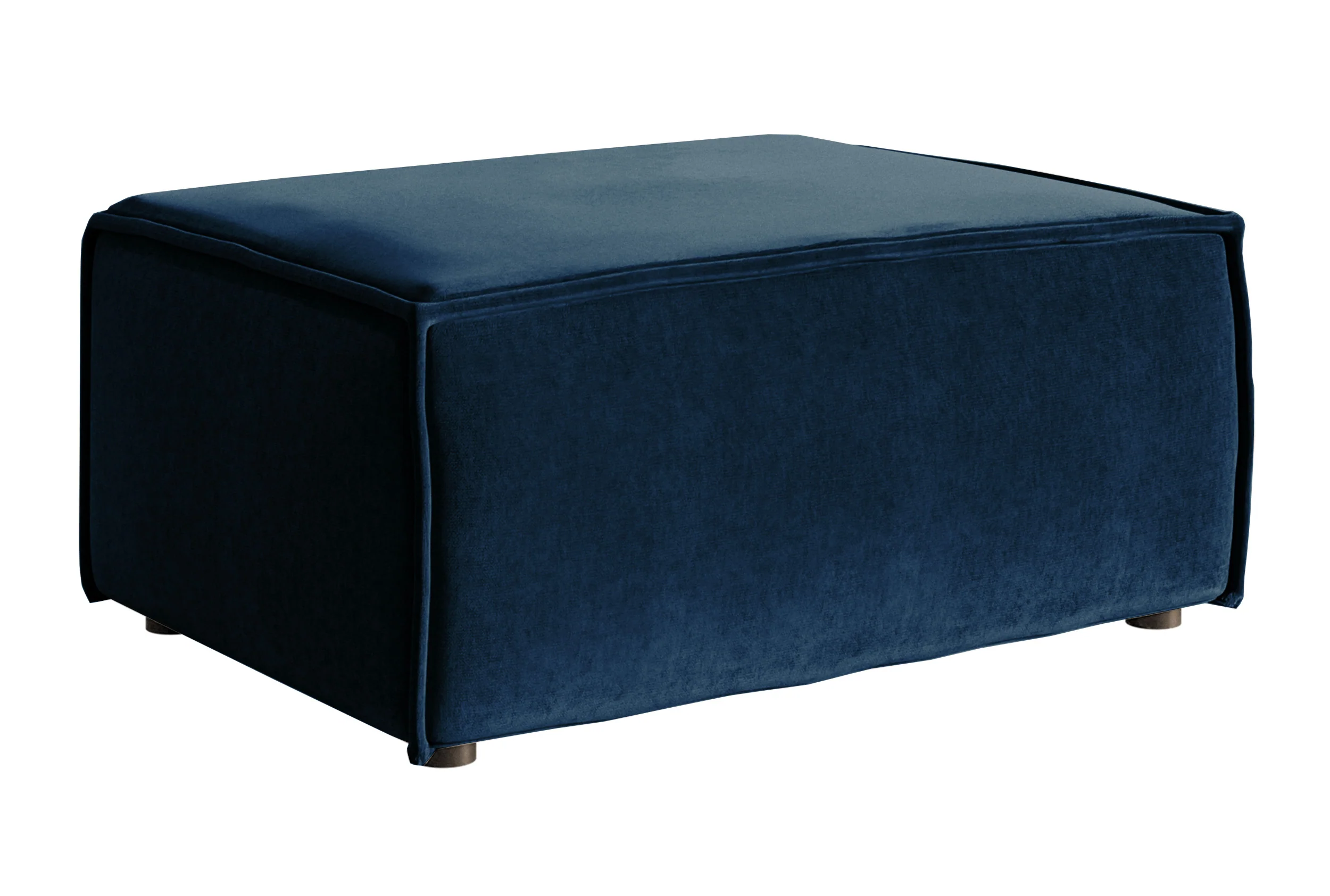 Pufa Copertino 65x90 cm granatowa welur hydrofobowy - Image 3