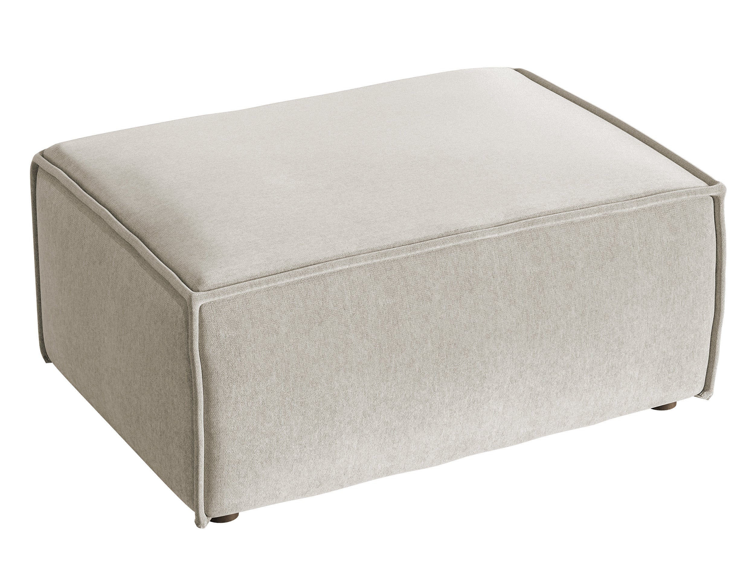 Pufa Copertino 65x90 cm jasnobeżowa welur hydrofobowy