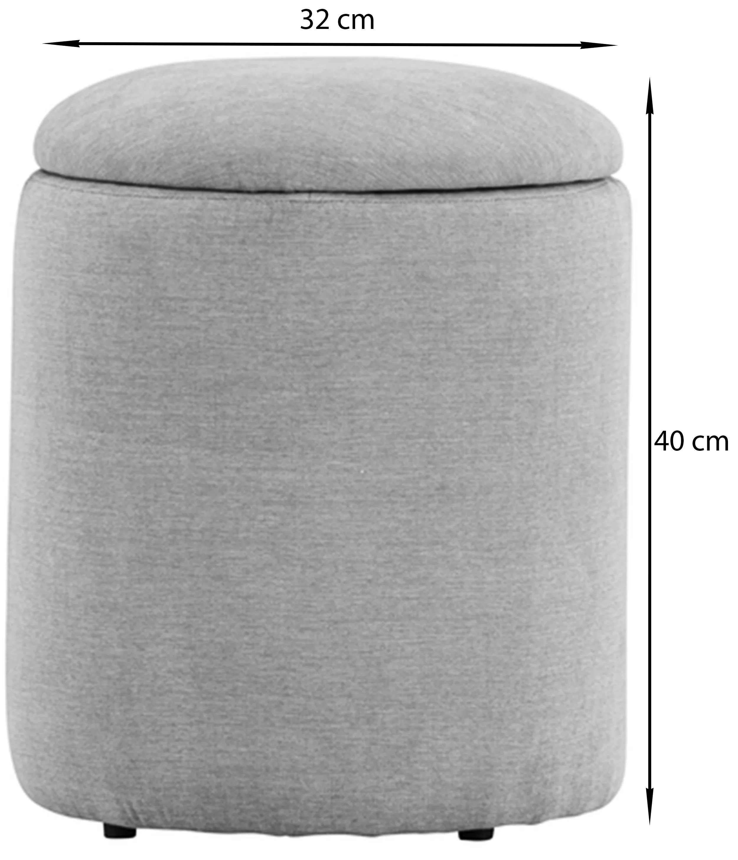 Pufa Limpen 40 x 32 cm otwierana velvet kremowa - Image 7