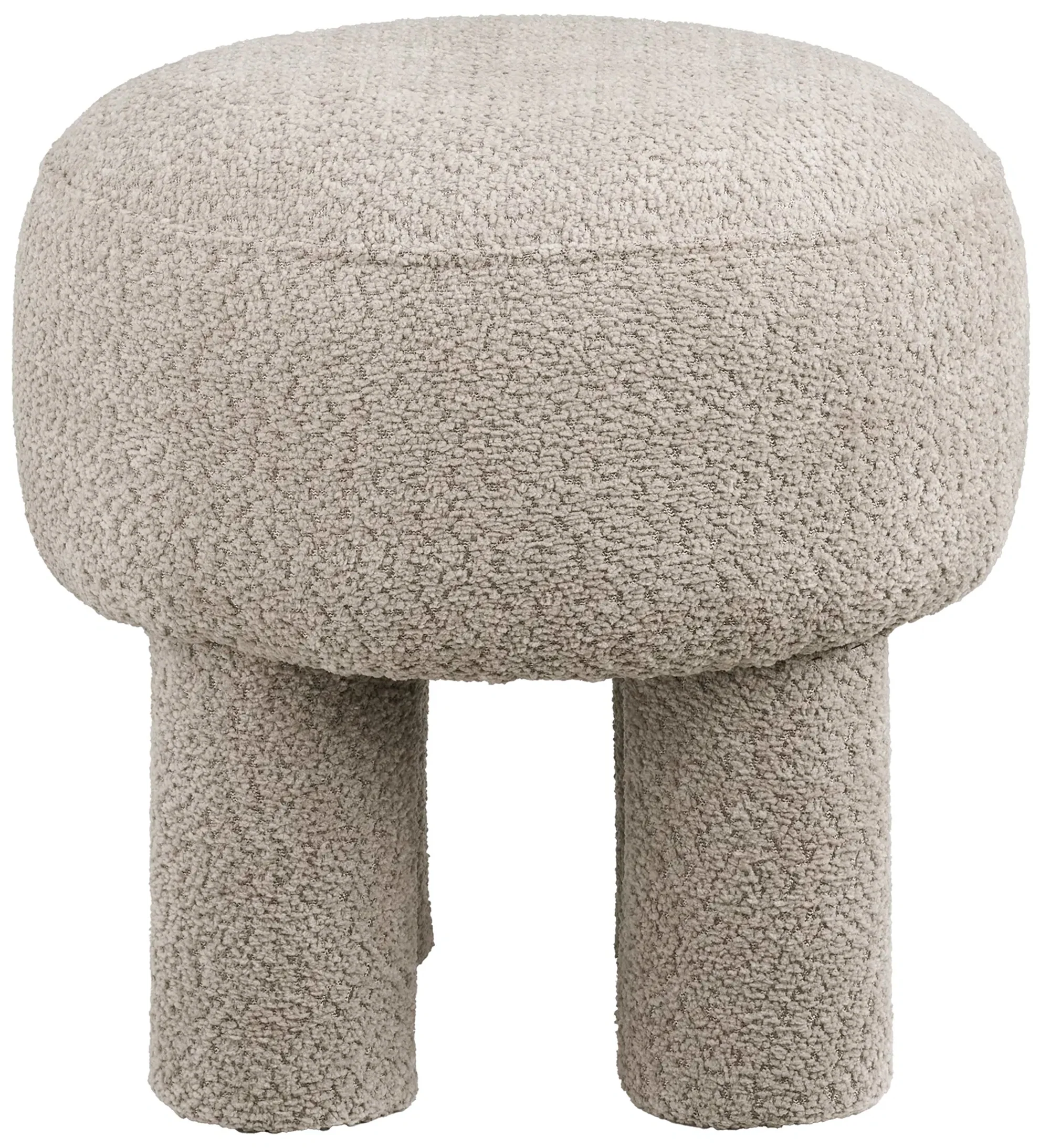 Pufa Perth w tkaninie typu teddy jasnobeżowa - Image 4